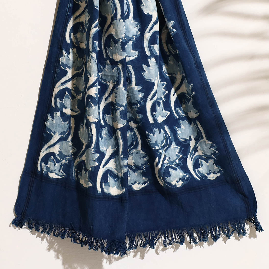 BINDAAS UNLIMITED Blue - Bindaas Block Printed Handloom Cotton Towel - view 2