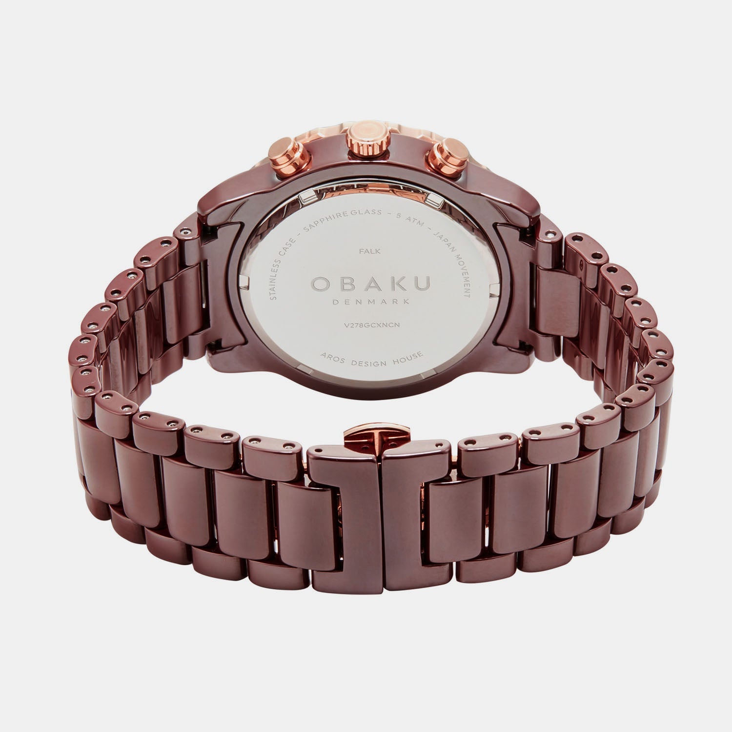 Obaku Falk Men Quartz Brown Dial Analog Ceramic Watch V278GCXNCN - view 4