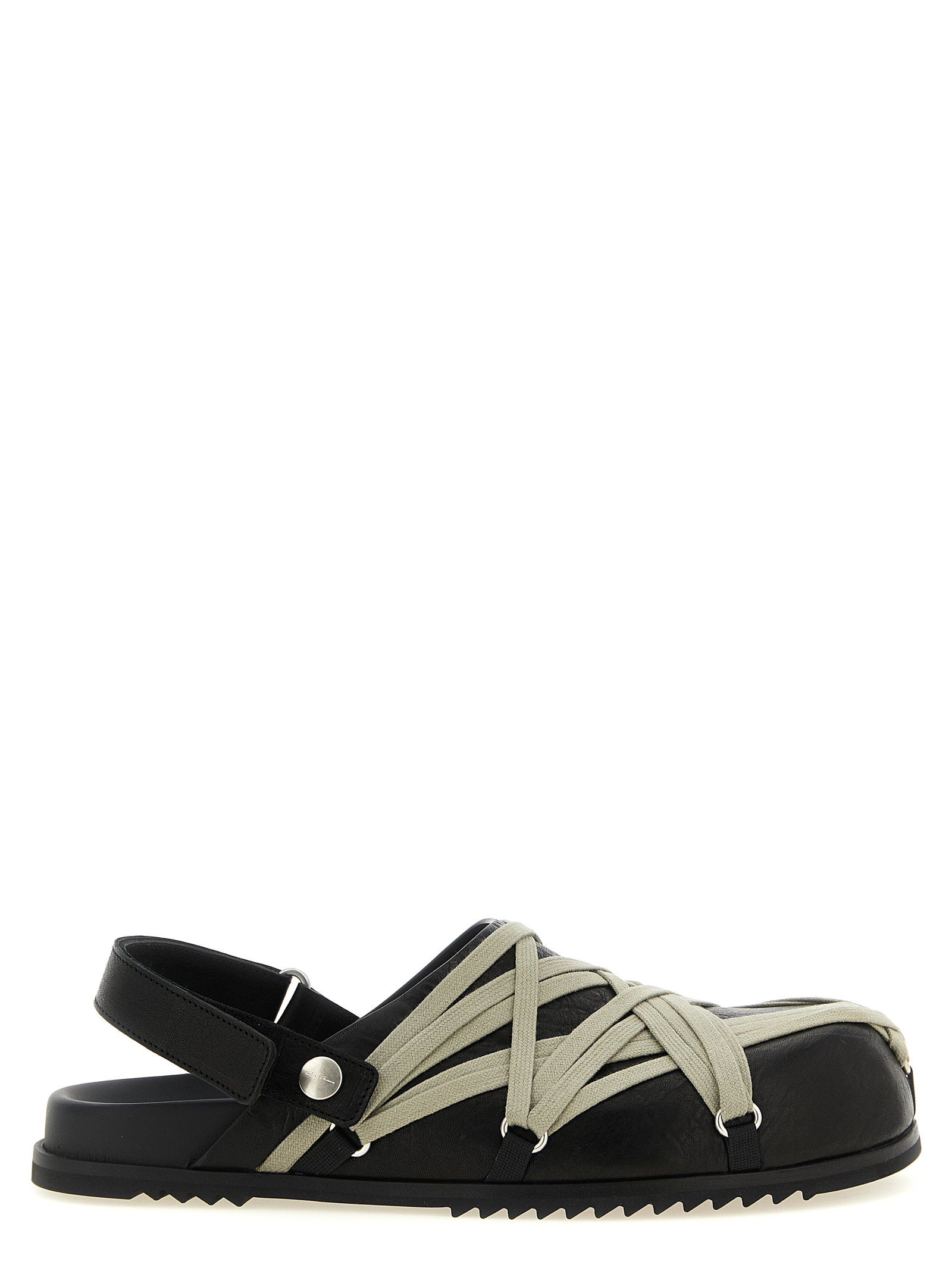 Rick Owens Megalace Mule Granola Sabots – 100% ram leather