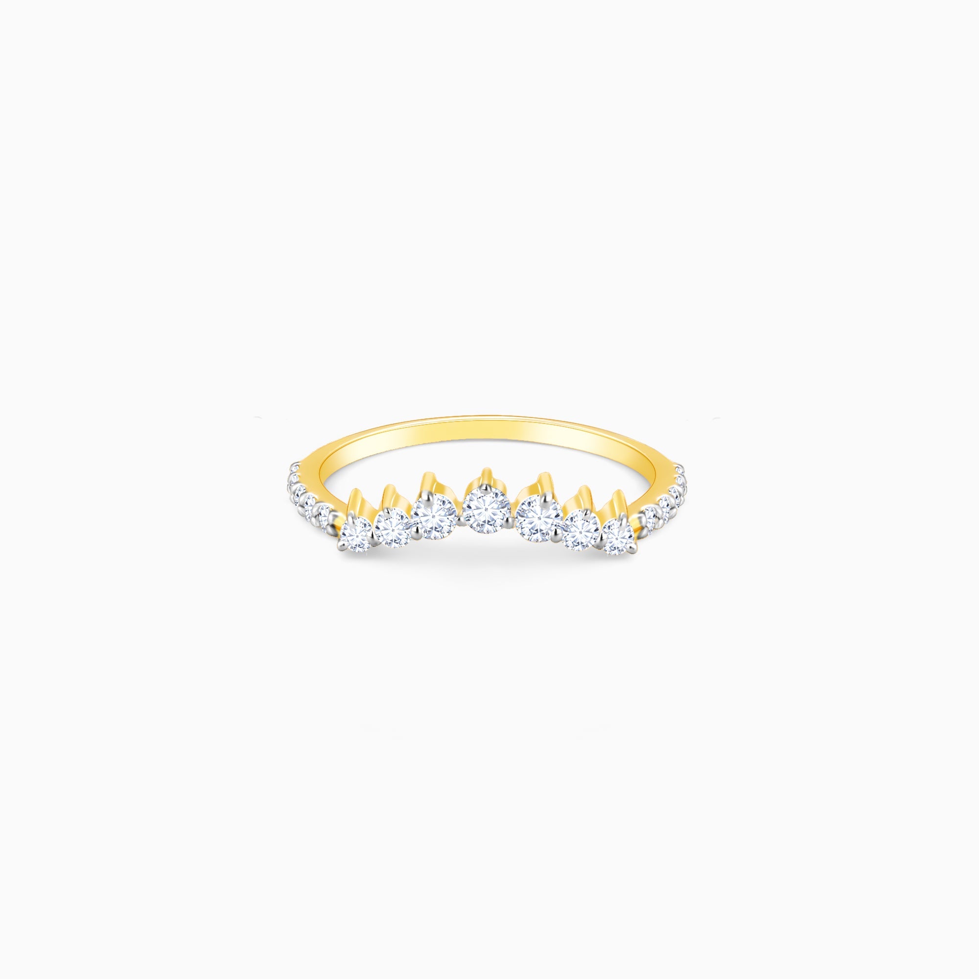 GIVA Jewellery Gold Sublime Affection Diamond Ring