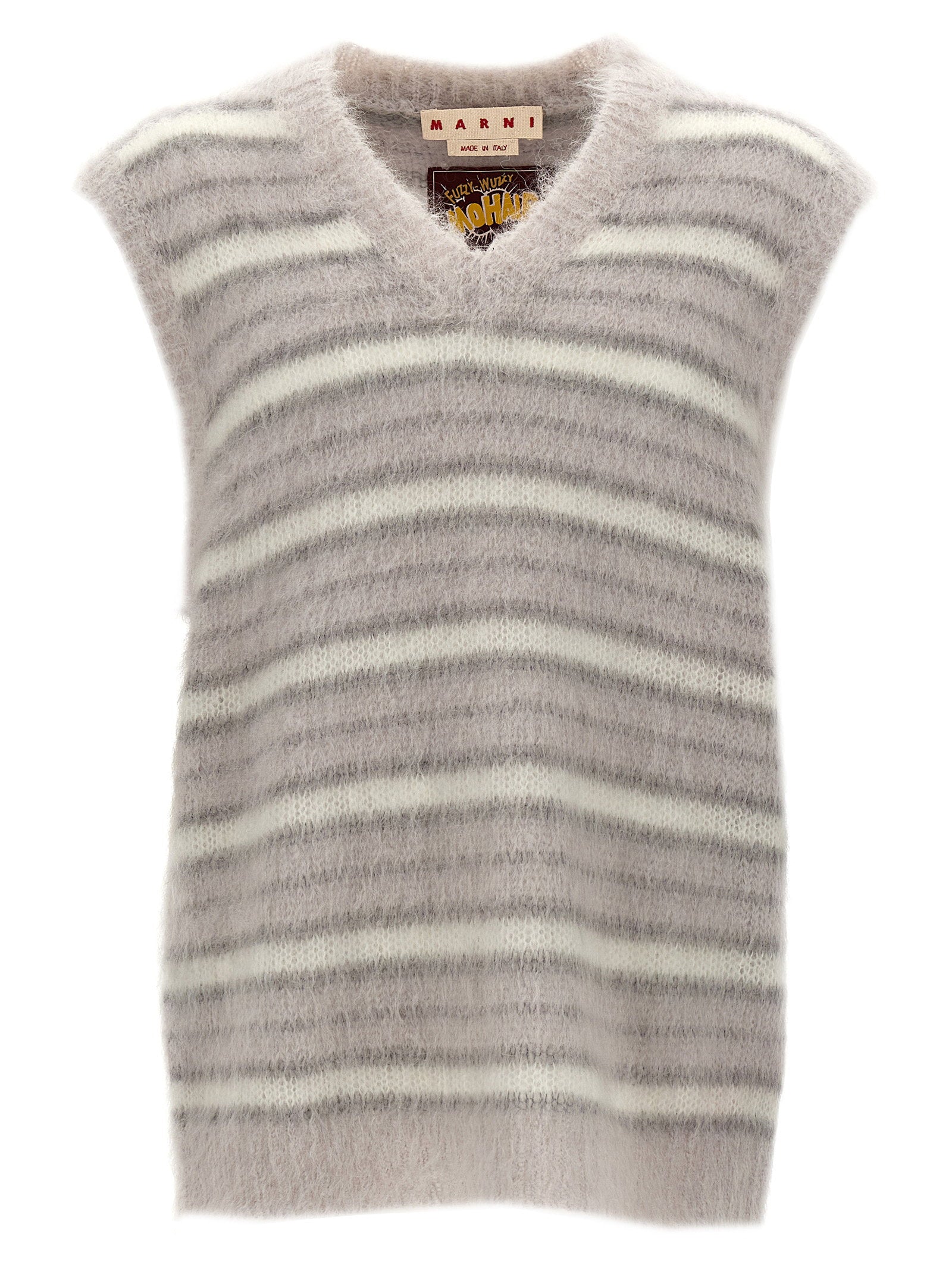 Marni Fuzzy Wuzzy Vest – 80% mohair 20% polyamide
