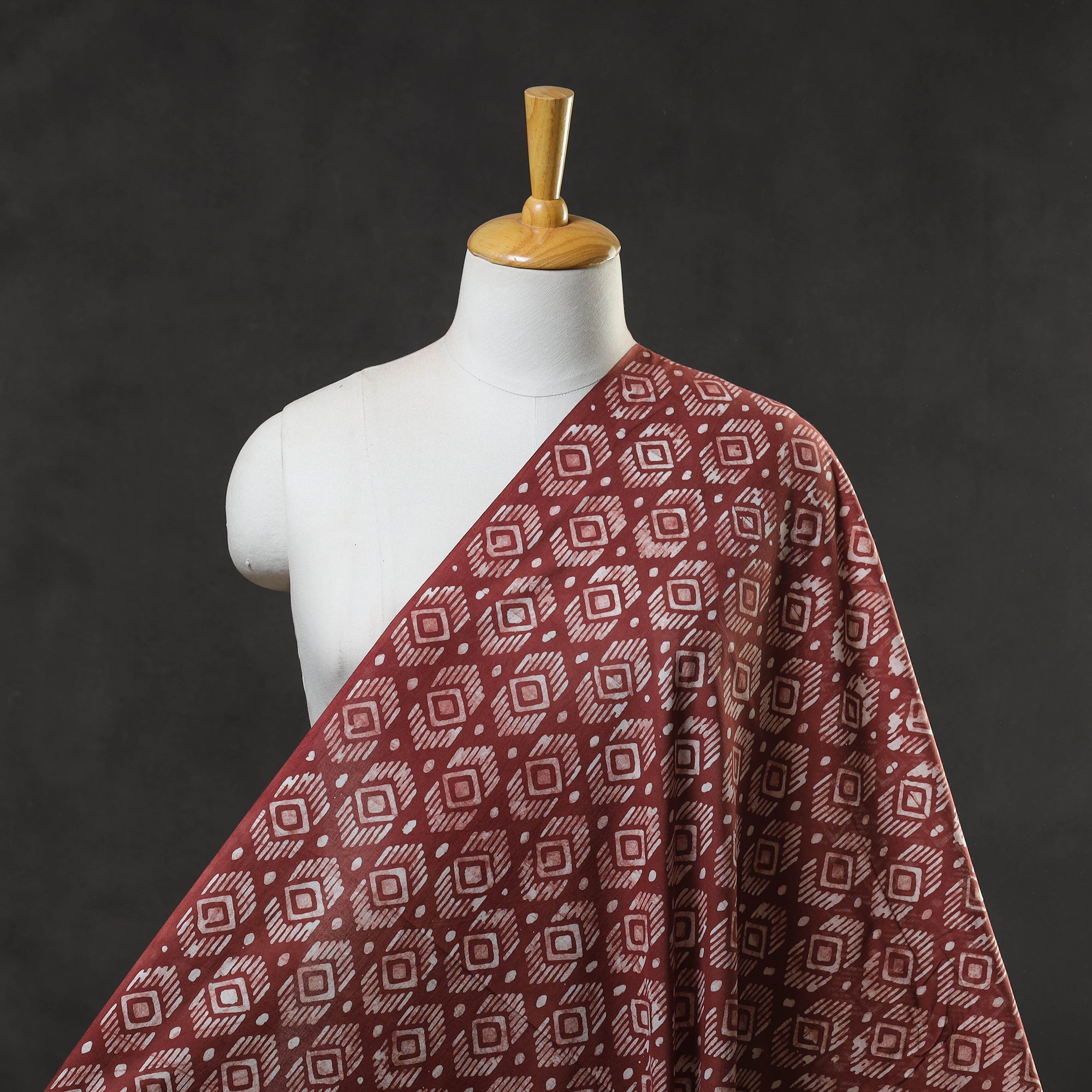 BATIK BY MD. SHARIFF Brown - Hand Printed Cotton Batik Fabric 19