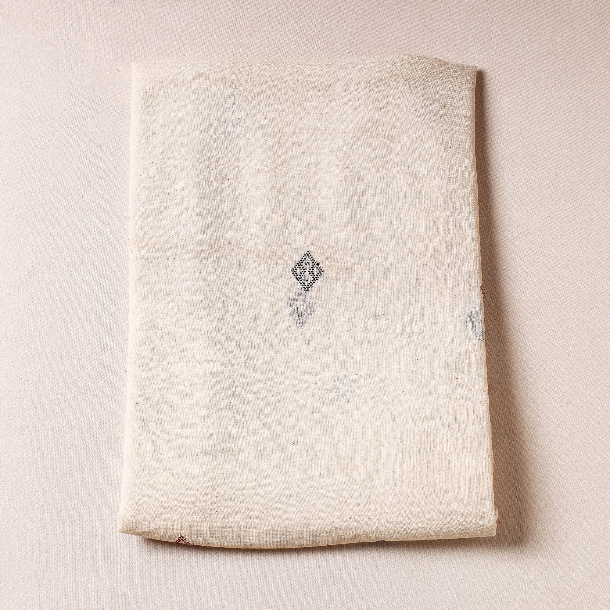 KACHCHH JI CHHAAP Beige - Organic Kala Cotton Handloom Buti Precut Fabric