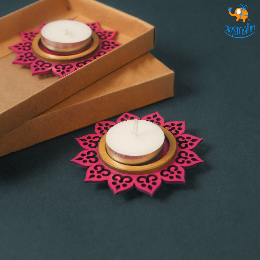 Bigsmall_cc Decorative Wooden Tea Light Holder - Set of 2 - view 31