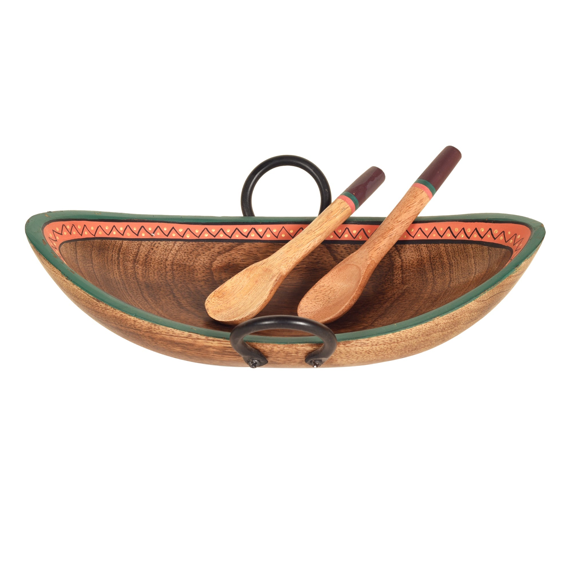 ART CREATIONS BY SUMAN SONTHALIA Brown - Leaf Of Nature' Serving Platter In Rosewood - view 4