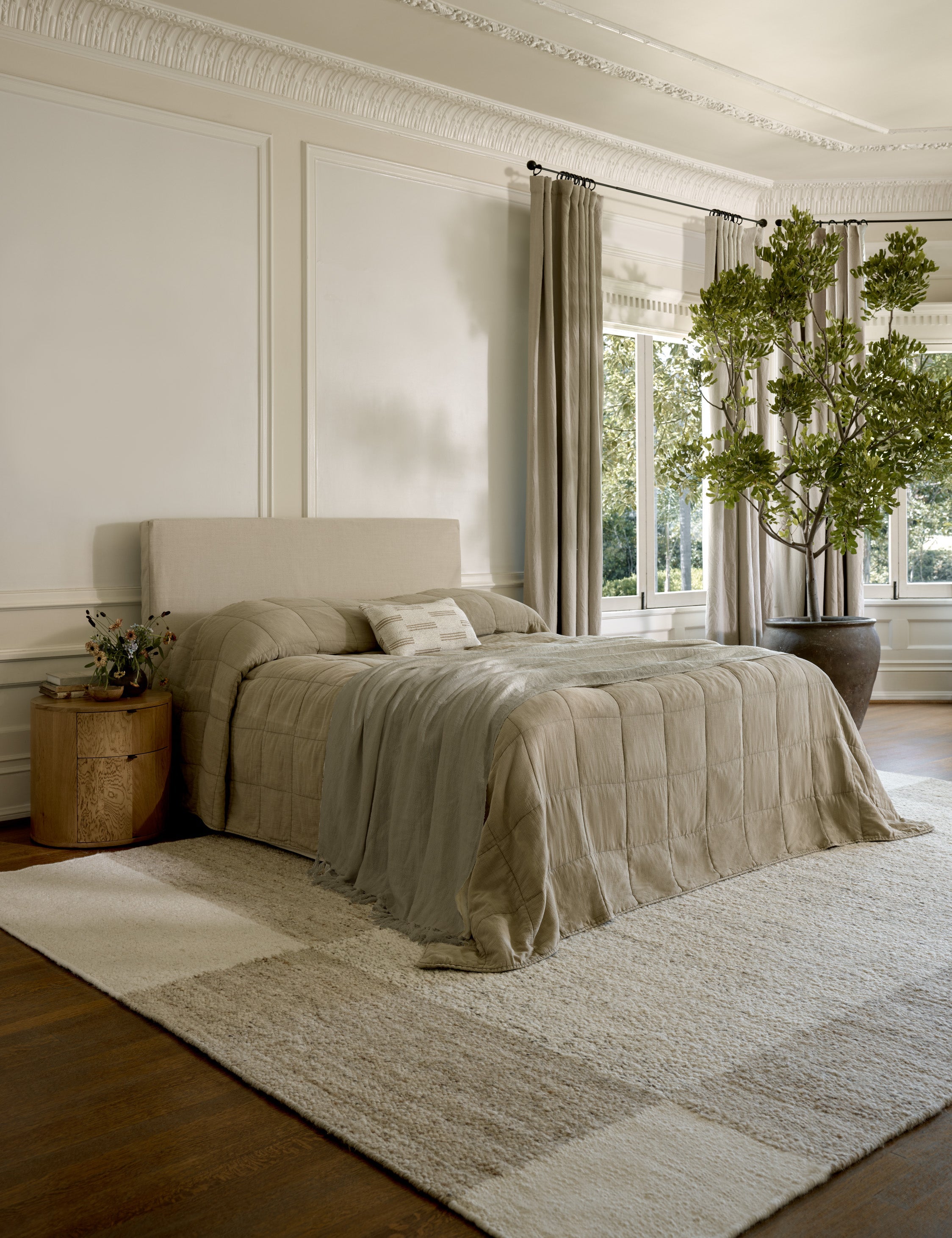 Lulu and Georgia Woburn Handwoven Wool Rug by Jake Arnold - view 2
