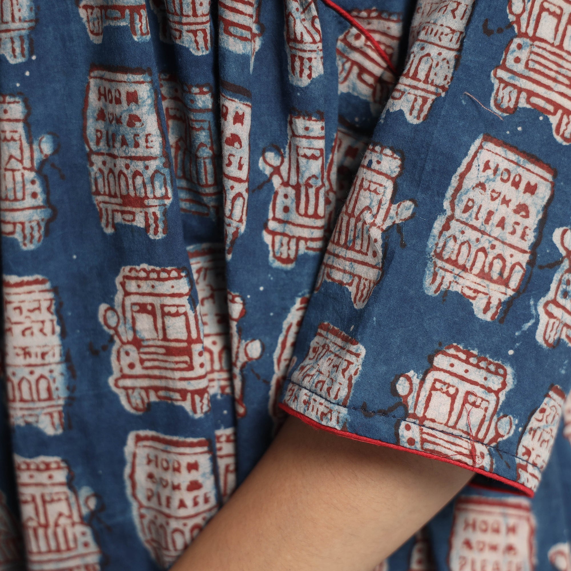 ITOKRI CASUALS Blue - Bindaas Art Block Printed Cotton Dress - view 6