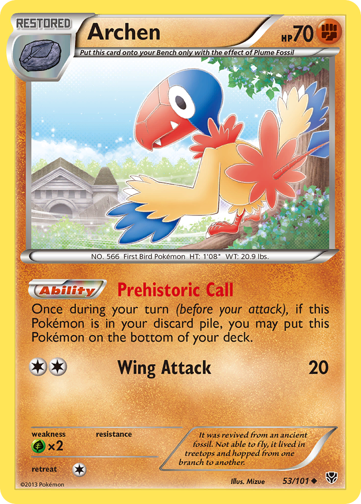 Uncommon bw10-53 reverse – Pokémon Archen - 53/101 - Uncommon [bw10-53] [Reverse Holo] - Archen - 53/101 - Uncommon