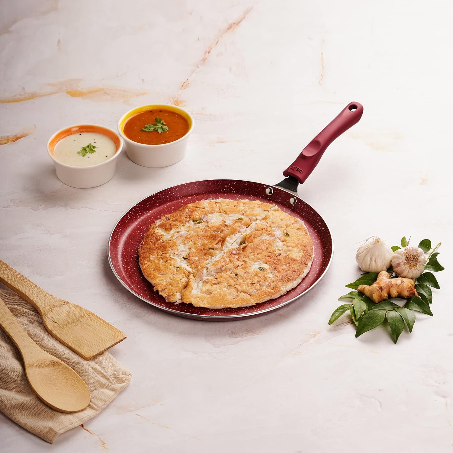 Cello Crown Induction Base Dosa Tawa – Maroon
