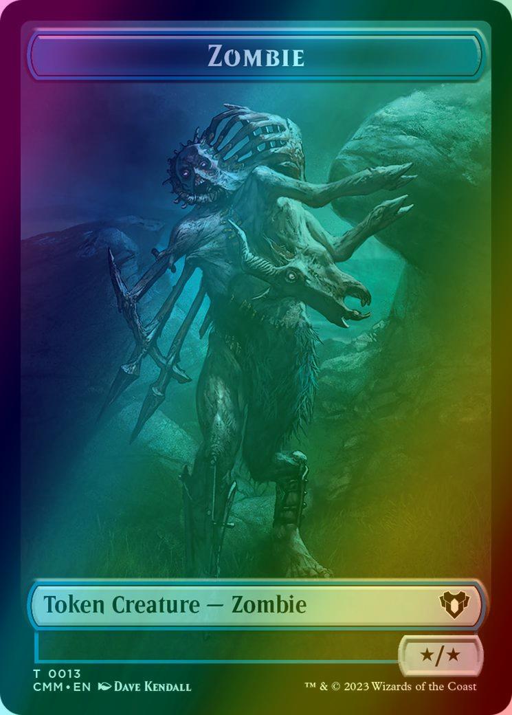 Magic Bird Token (04) // Zombie Token (13) [Commander Masters: Tokens] [Foil] - view 2