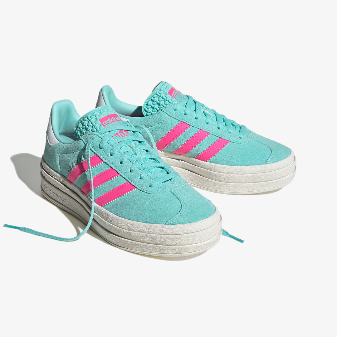 Adidas Originals | GAZELLE SHOES { FLASH AQUA / LUCID PINK / CLOUD WHITE