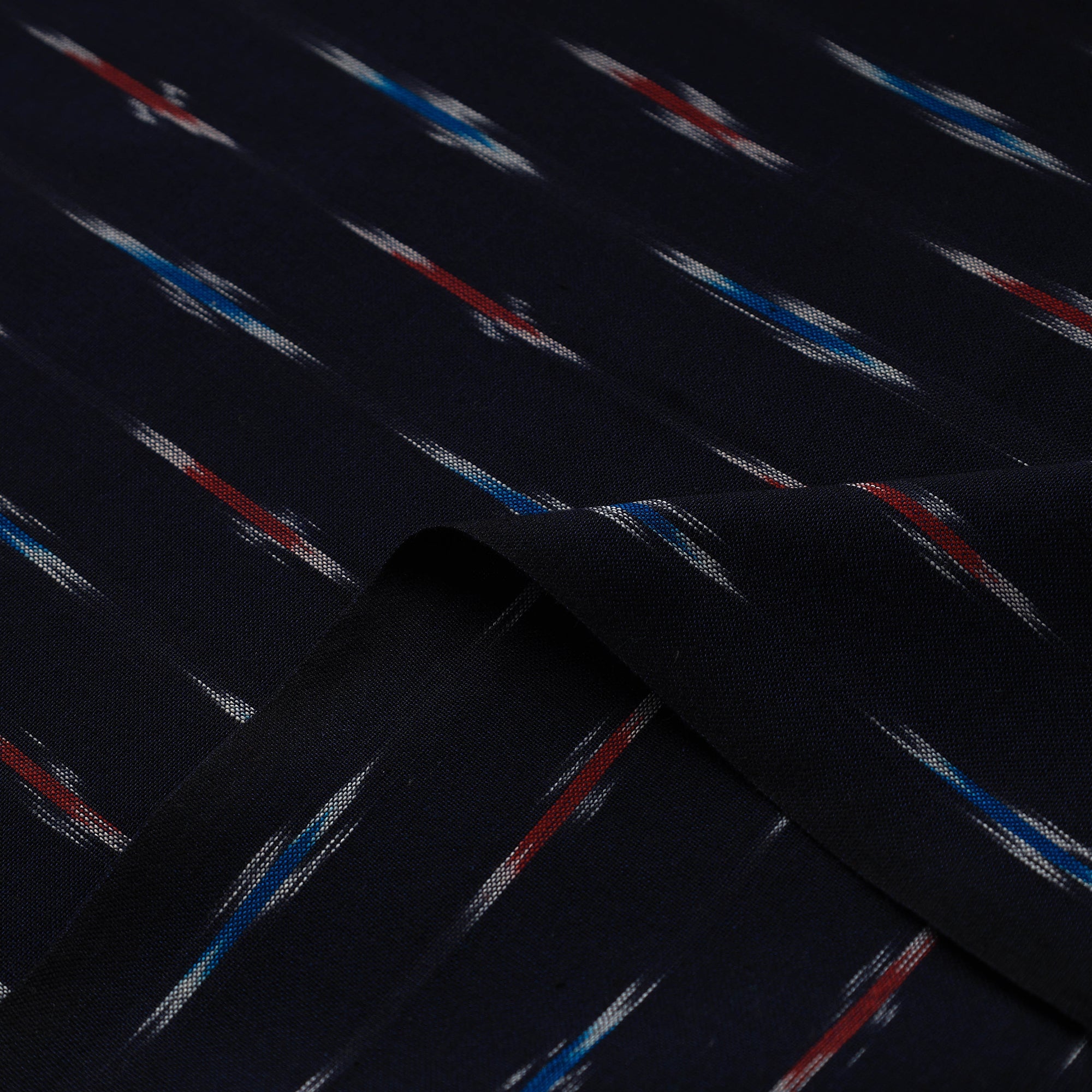 SOUTH KARGHA Black - Handloom Cotton Pochampally Ikat Fabric 01 - view 3