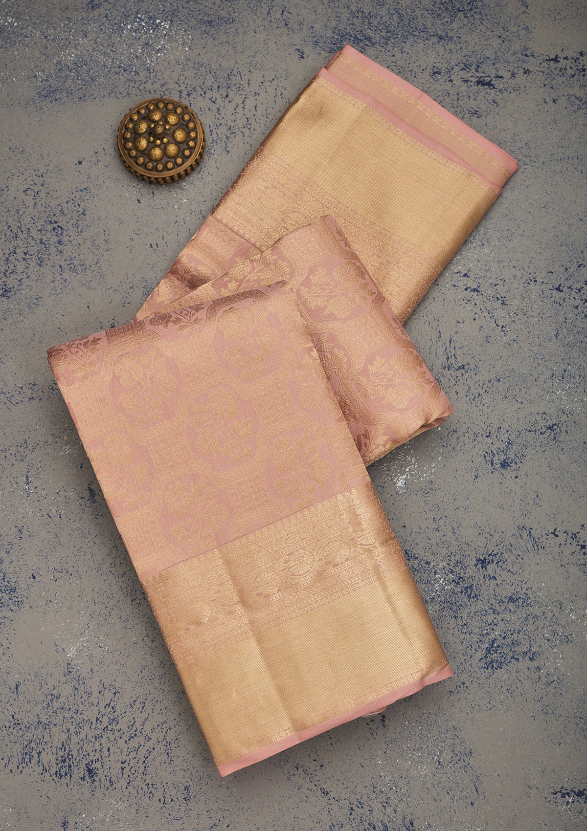 Koskii Onion Pink Zariwork Pure Silk Saree – Women's