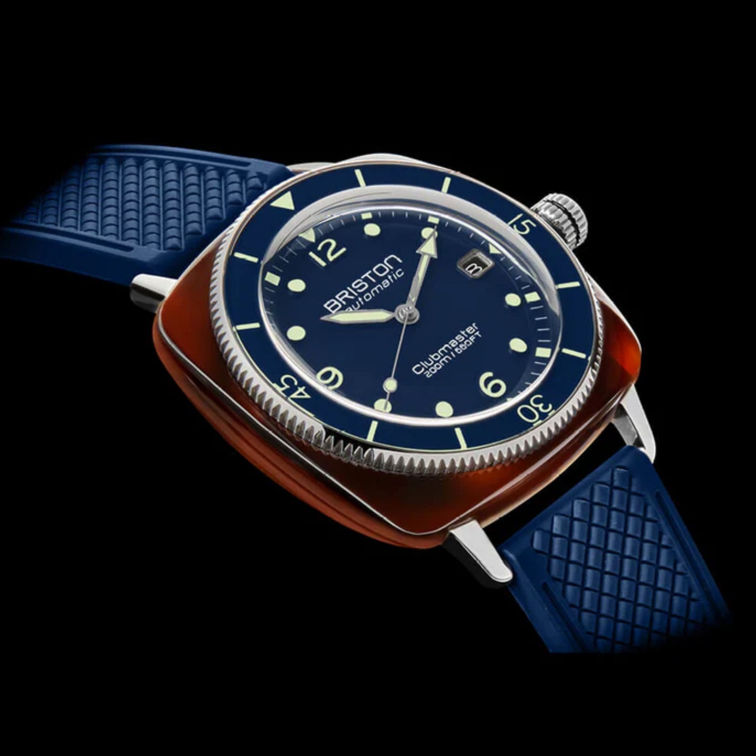 Briston Clubmaster Lagend Diver Men Automatic Navy Blue Dial Analog Rubber Watch 241740.SA.T.15.FNB - view 2
