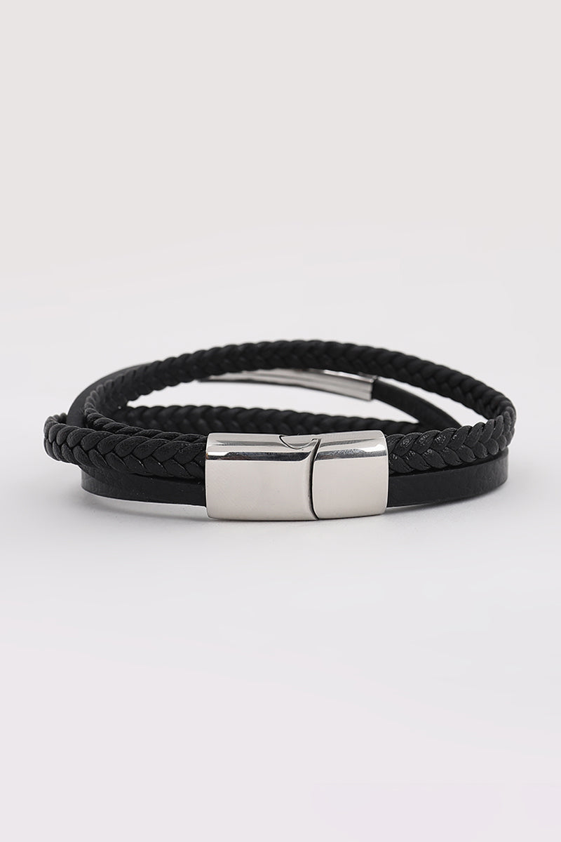 SNITCH Hyphenated Weave Braided Bracelet – Black - view 5