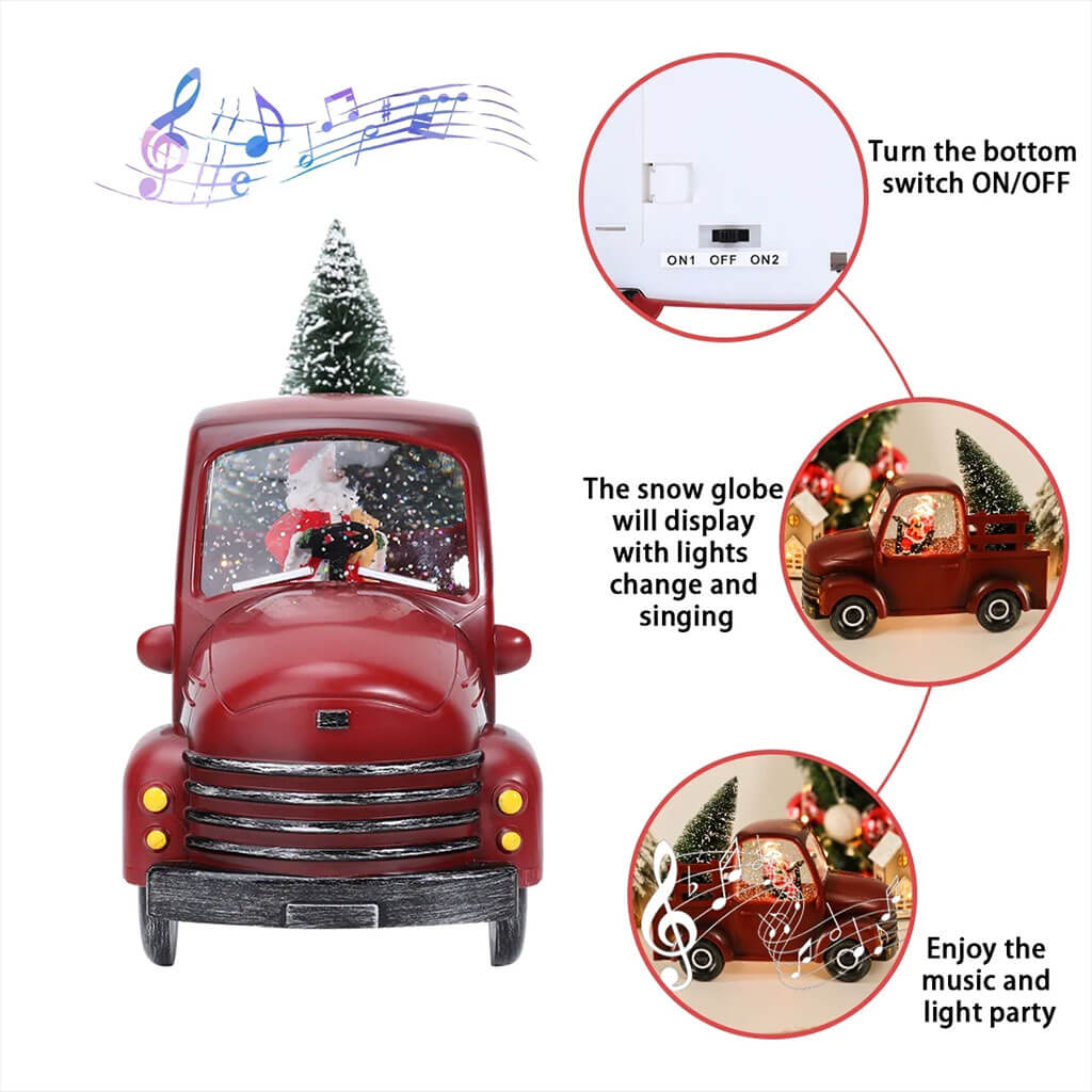 Artnery Santa Musical Truck With Lamp - view 4