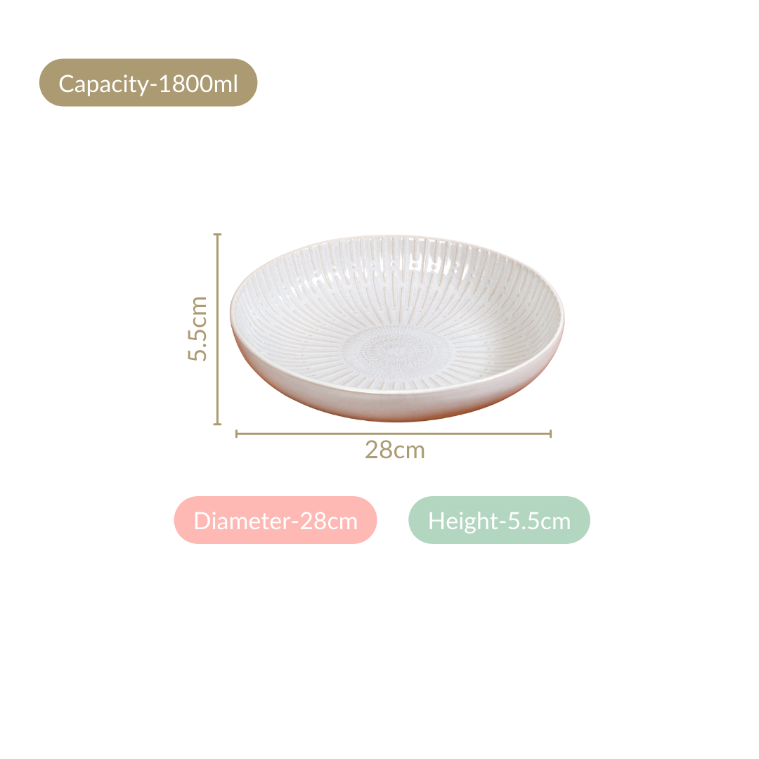 Nestasia Set Of 2 Chic Ceramic Large Buddha Bowls 1800ml - view 4
