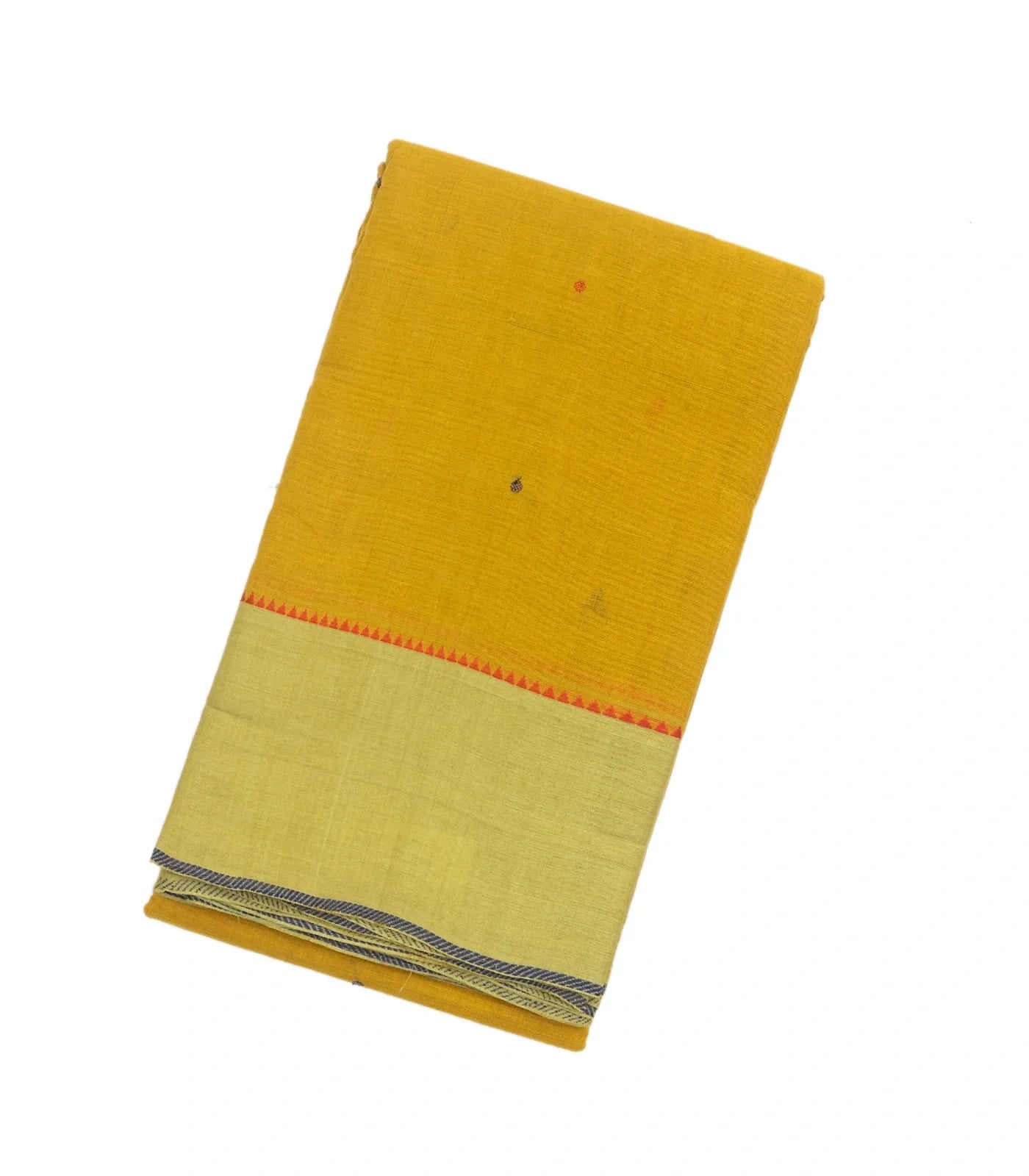RmKV Olive Green Handloom Kanchi Cotton Saree With Coin Buttas