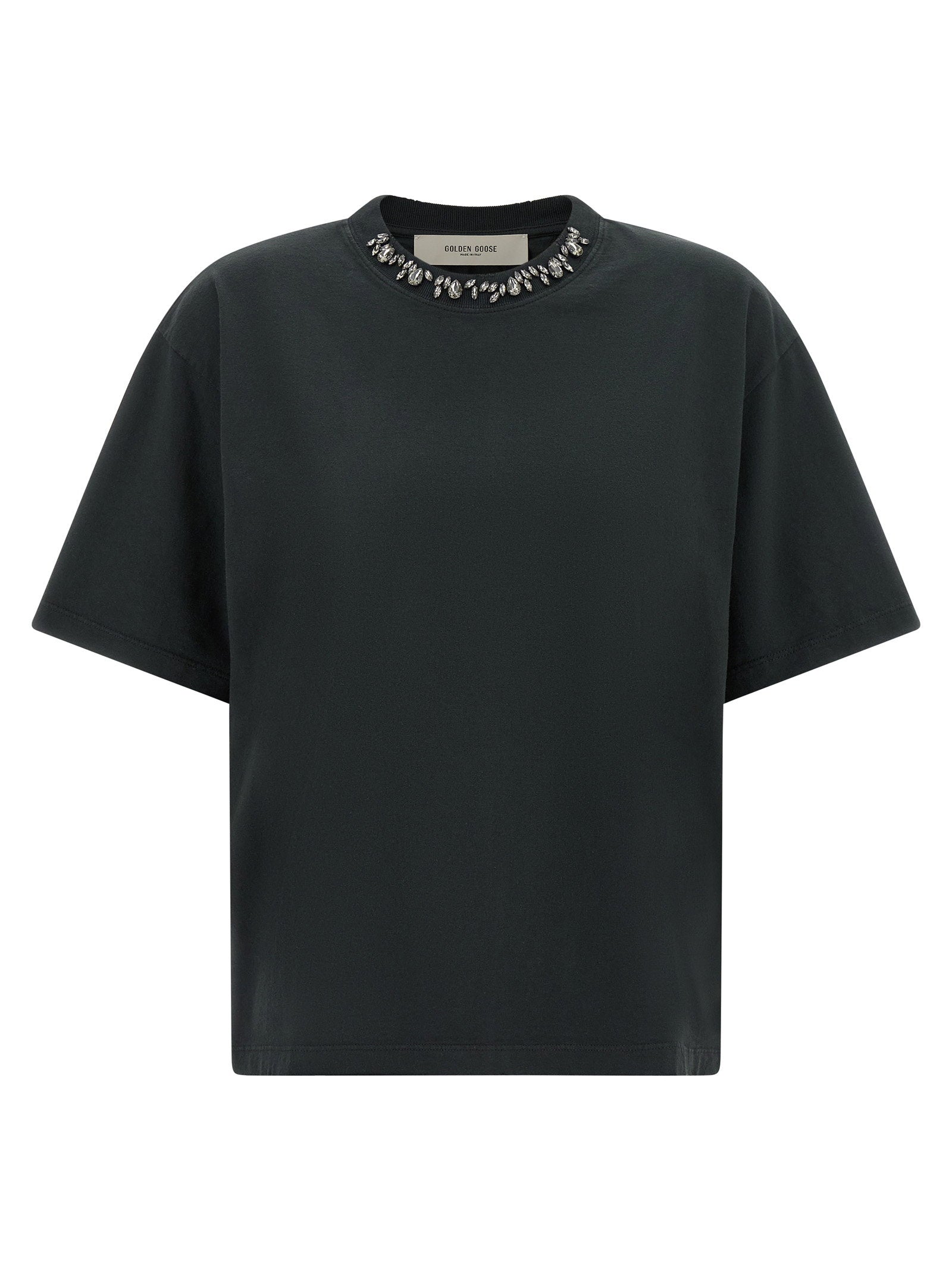 Golden Goose Crystal Crew Neck T-shirt – 100% cotton