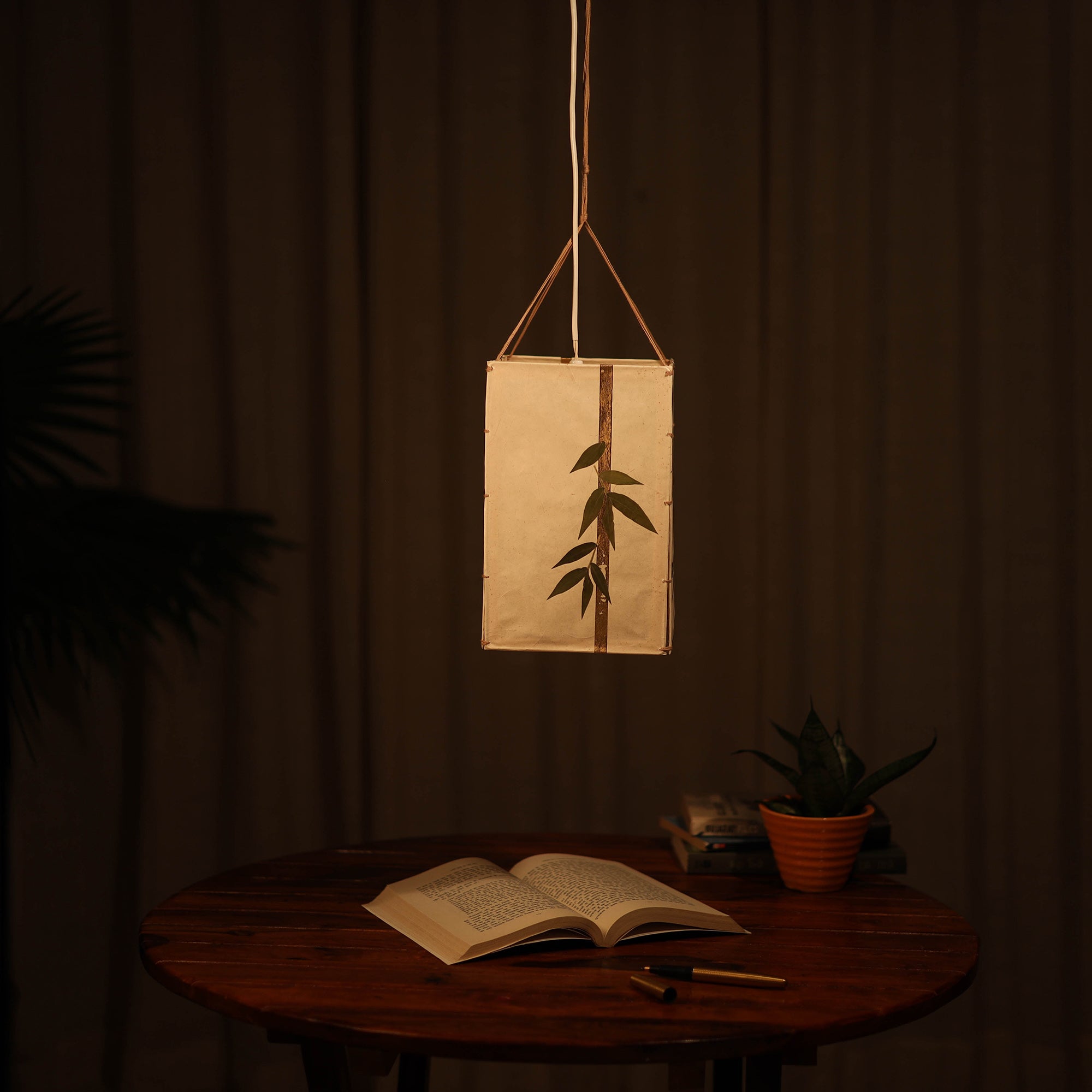 SHRADHANJALI - AN AUROVILLE UNIT Bamboo Art Work Hanging Lamp Shade - view 2