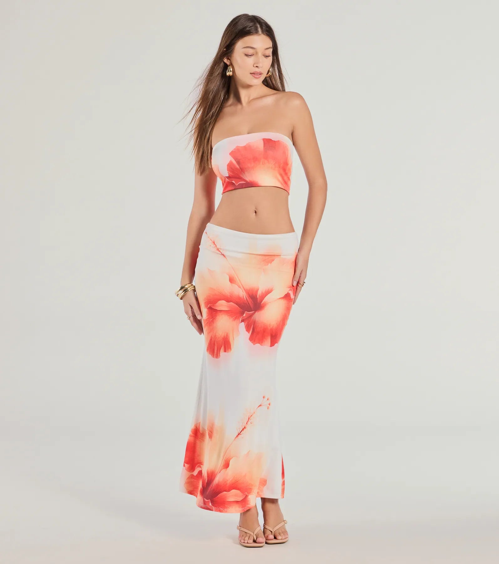 Windsor Outside The Lines Floral Print Crop Top - view 3