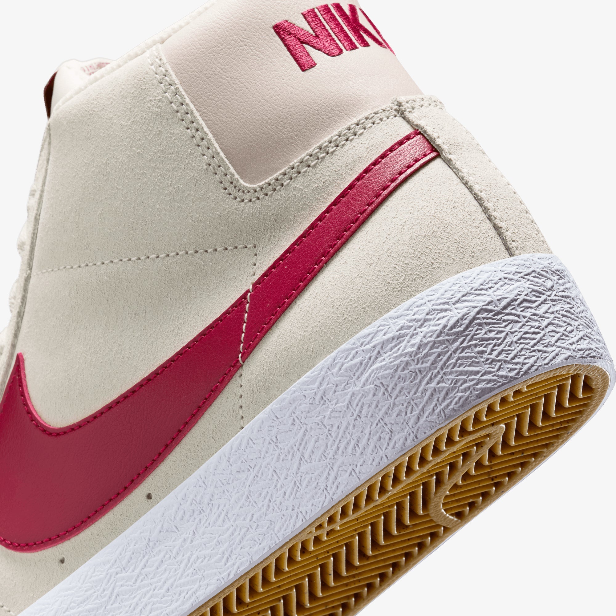 Nike | SB ZOOM BLAZER MID { PALE IVORY/NOBLE RED-SILT RED-WHITE - view 6