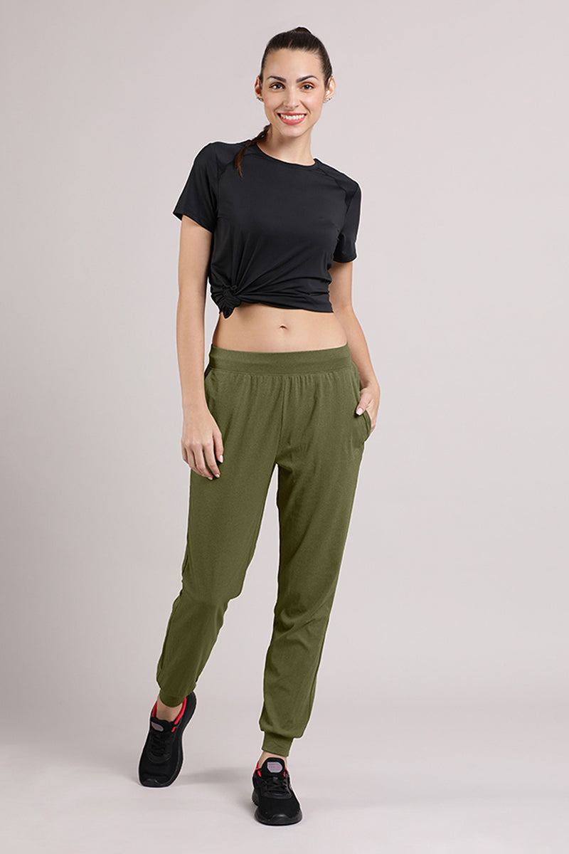 Amante Energize Flexi Joggers - Dark Olive - view 4