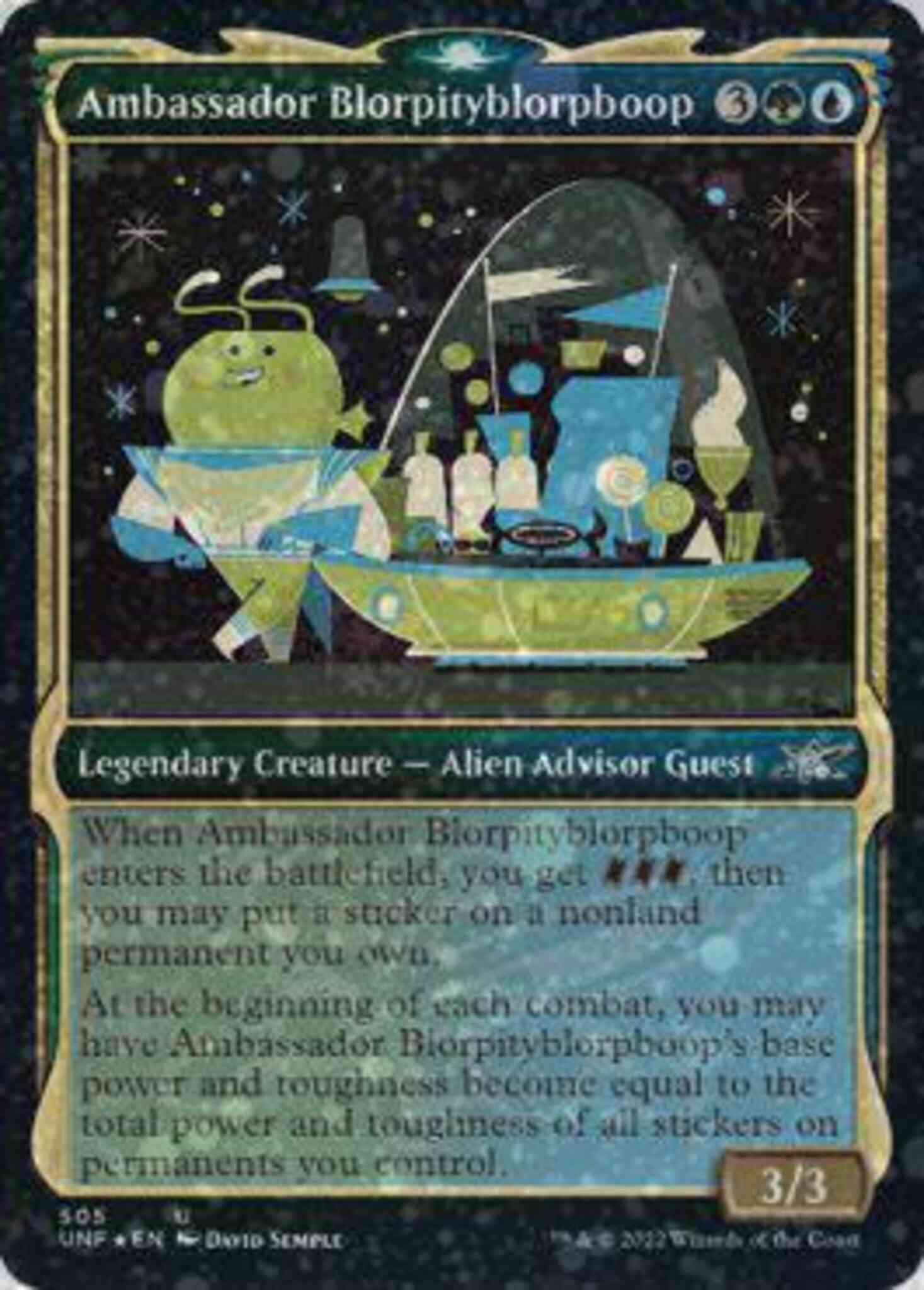 Ambassador blorpityblorpboop 505 – Magic Ambassador Blorpityblorpboop [505] [Showcase Cards of Tomorrow] [Unfinity] [Galaxy Foil]