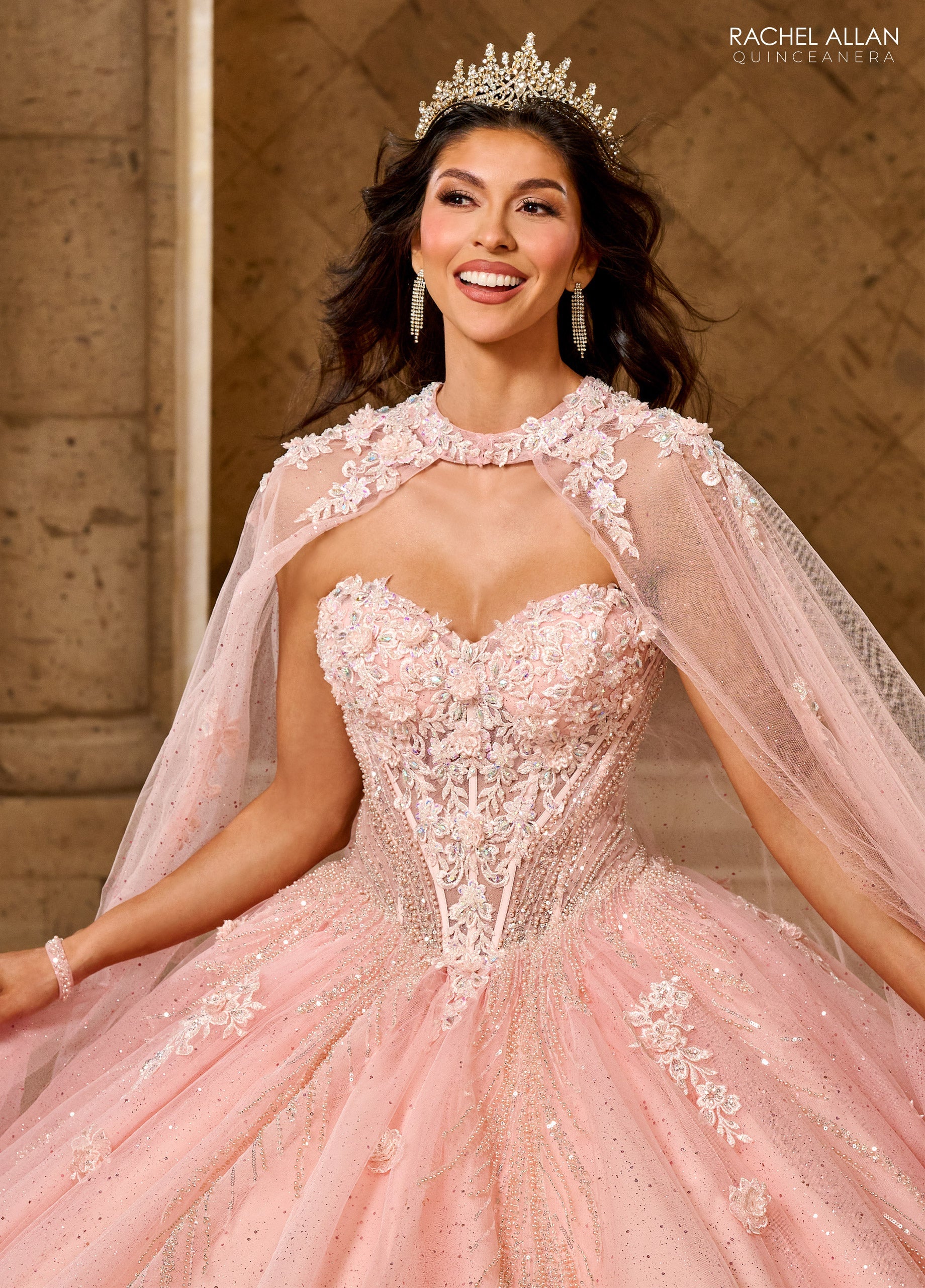 Mary's Bridal Strapless Cape Quinceanera Dress by Rachel Allan RQ1162 - view 3