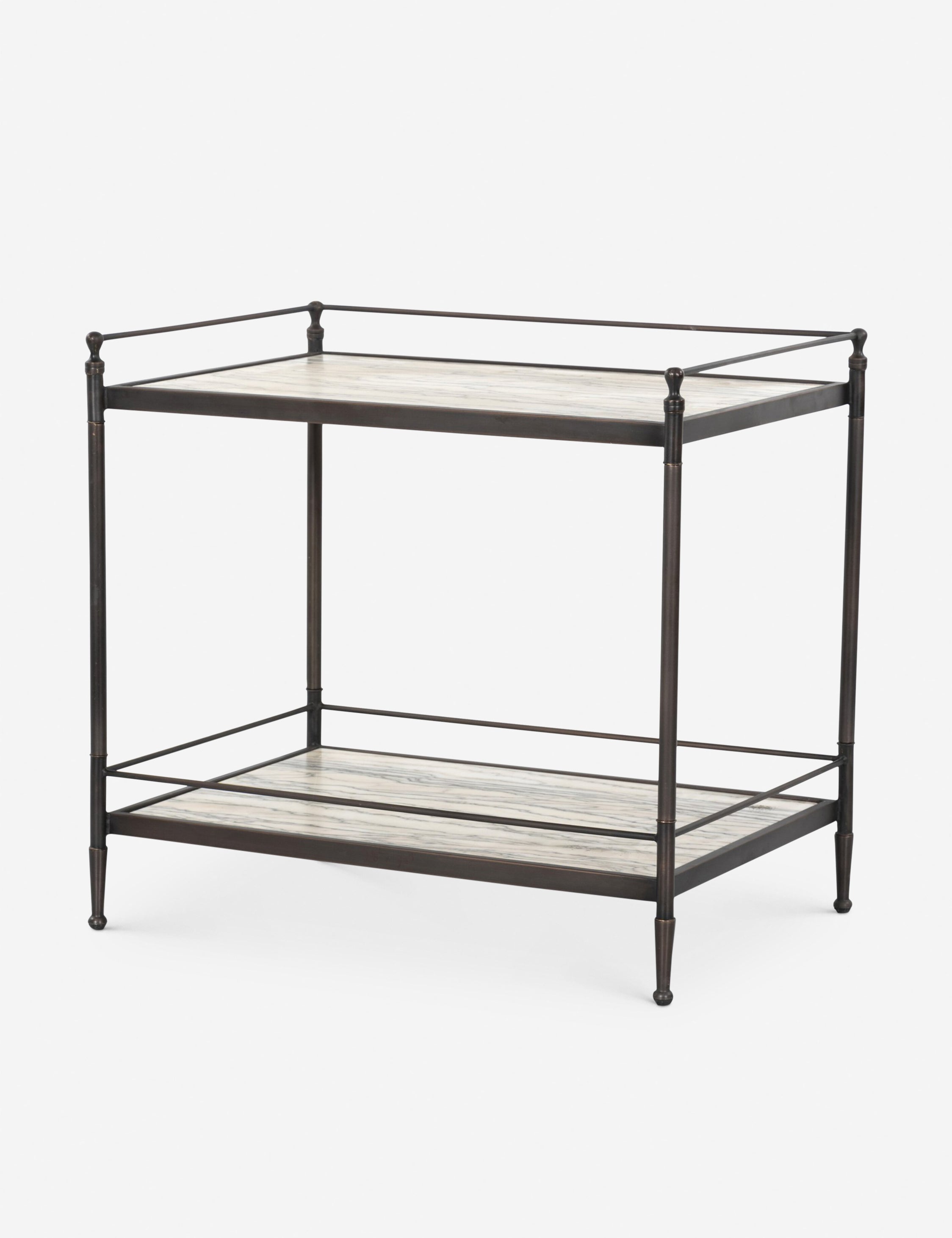 Lulu and Georgia Benatti Nightstand – White Marble - view 3