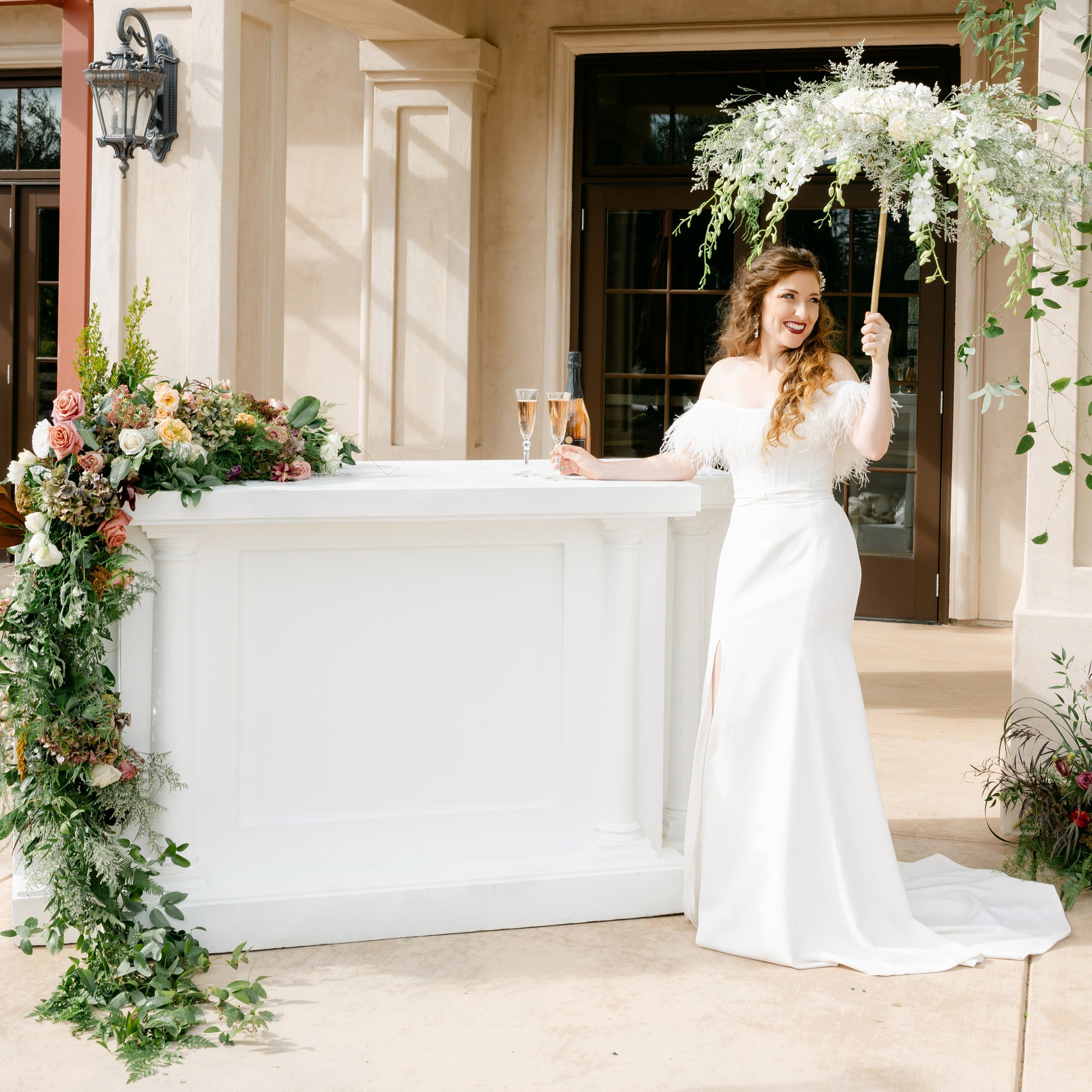 fiftyflowers.com Dusty Orange and Green Oasis Styled Shoot - view 8