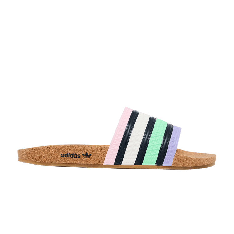 Yeezy adidas Adilette Cork Slides Pulse Mint Legend Ink Light Purple