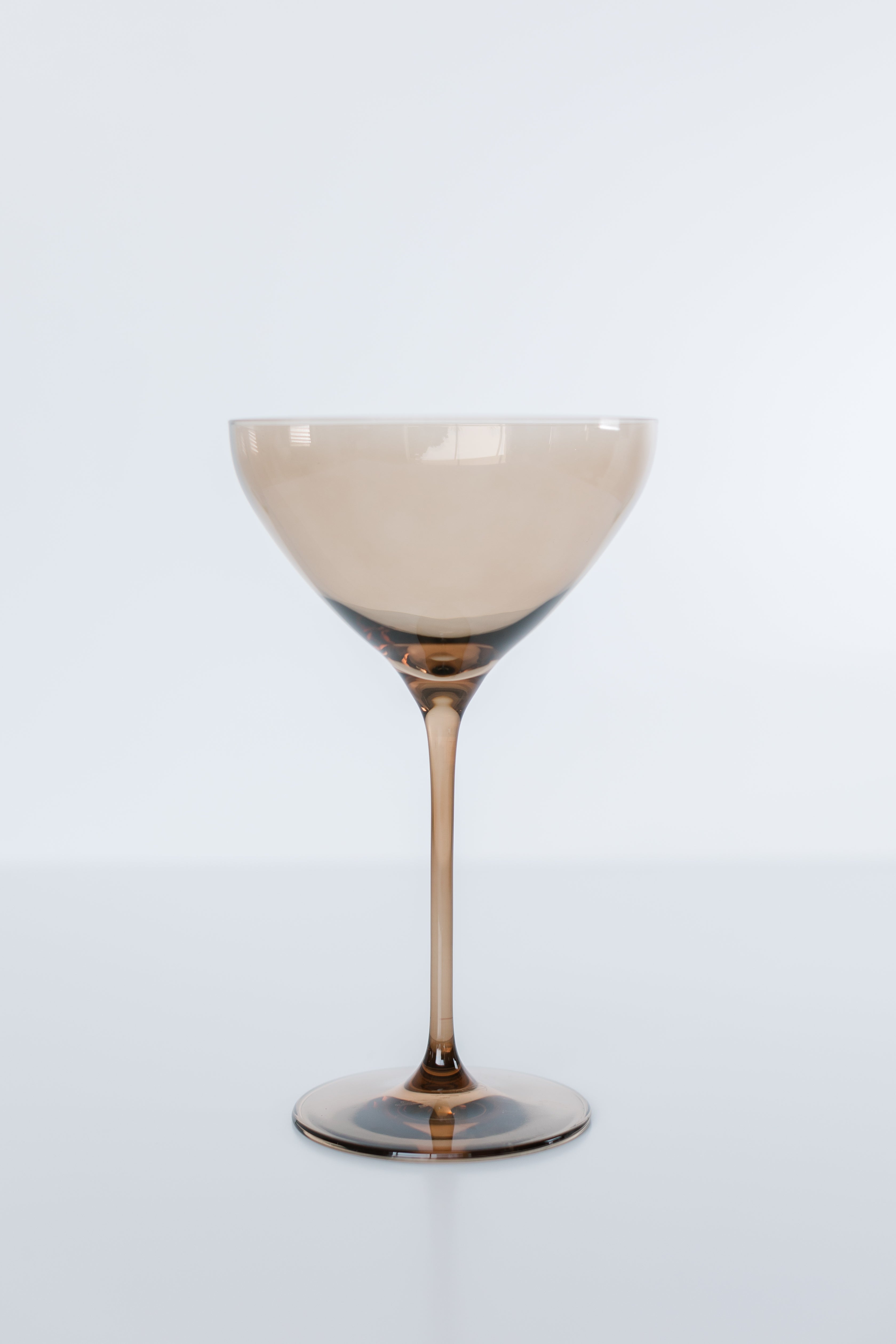 Estelle Colored Glass Estelle Colored Martini Glass - Set of 2 {Mocha Mousse (Our Amber Smoke)} - view 2