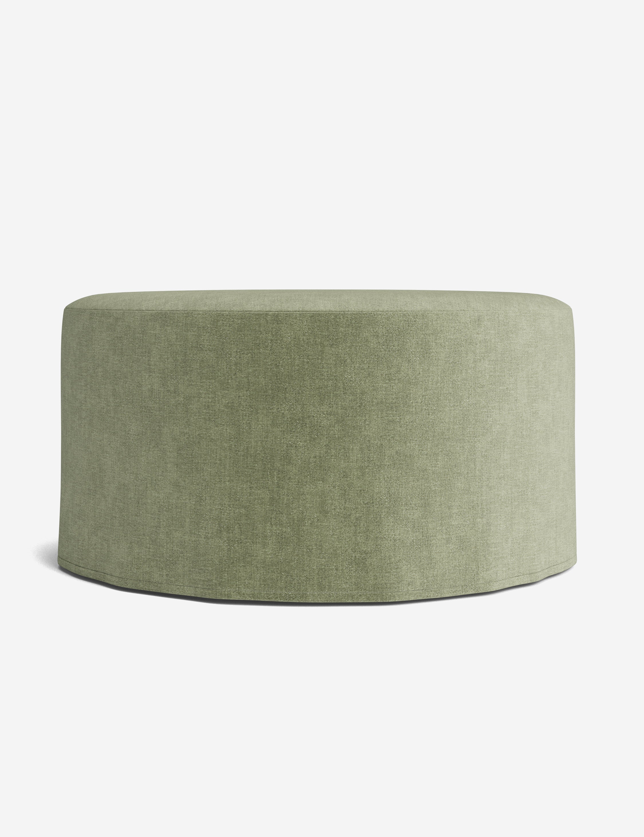 Lulu and Georgia Portola Slipcover Round Ottoman - view 2