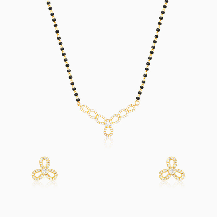GIVA Jewellery Golden Trifecta Love Mangalsutra Set