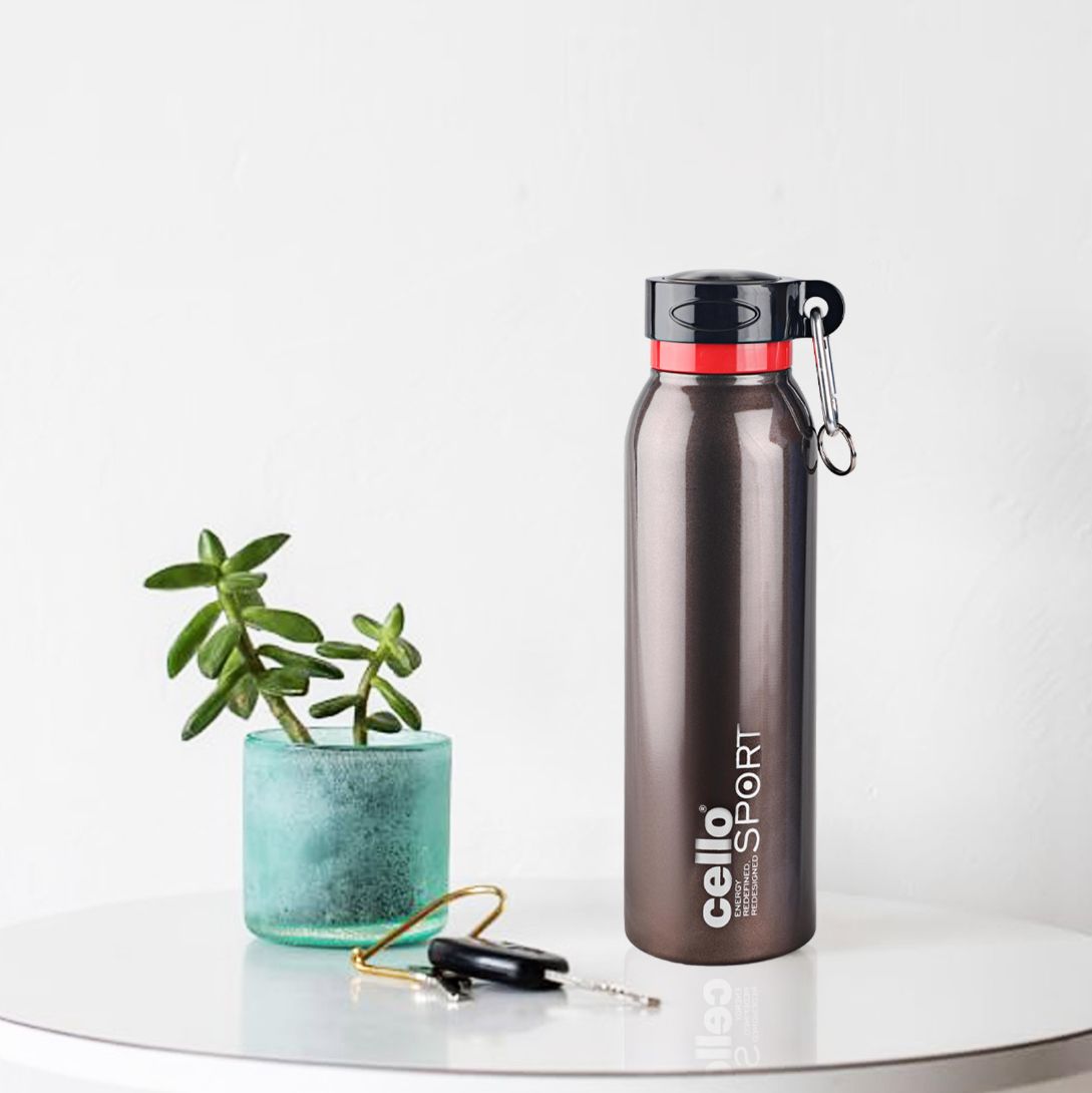 Cello Beatle Flask, Vacusteel Water Bottle, 550ml