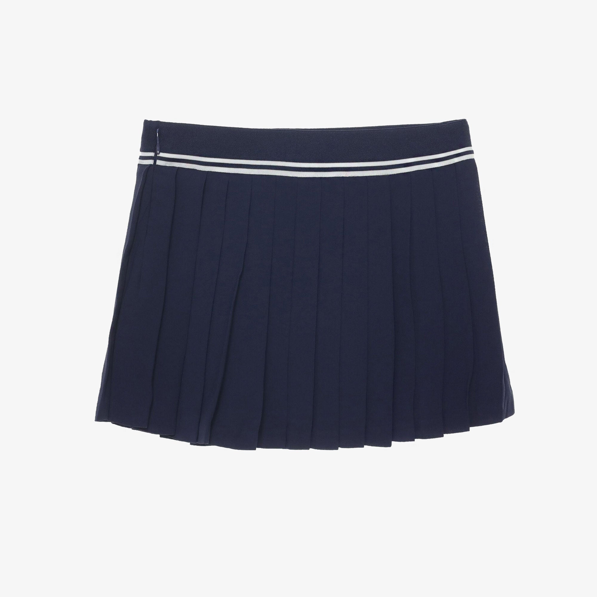 Sporty & Rich | Abigail Pleated Skirt { Navy/off White - view 2