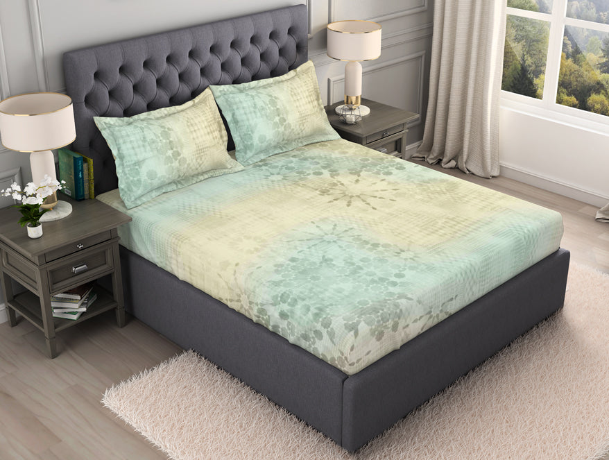 Spaces India Ornate Taupe 100% Cotton King Size Bedsheet Organic Cotton - By Spaces - view 3