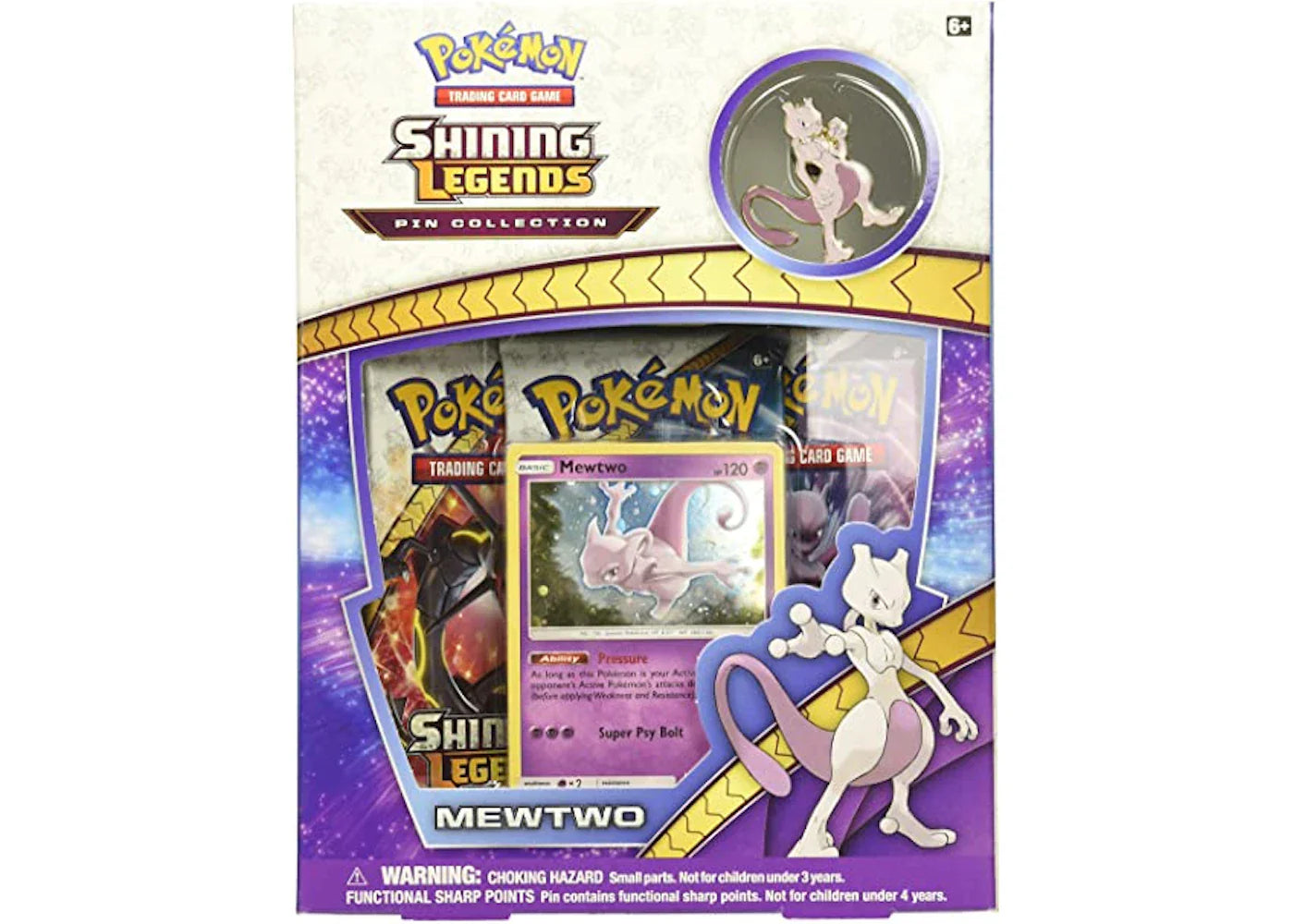 Pokémon 2017 Pokemon TCG Shining Legends Pin Collection Mewtwo