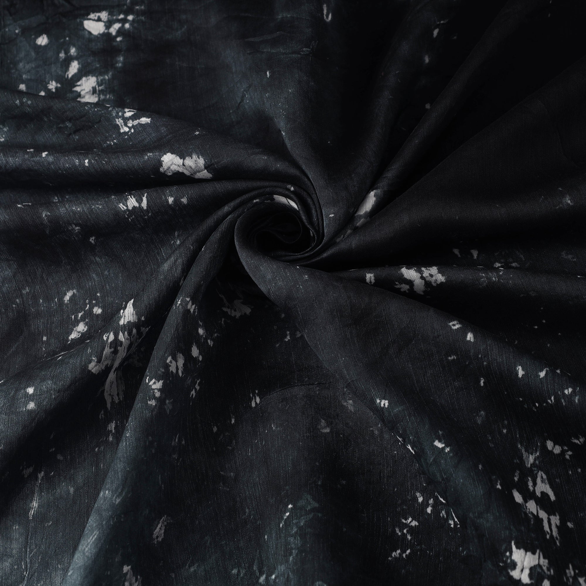 HAVELI CHRONICLES Black - Chanderi Silk Shibori Tie-Dye Fabric 01 - view 2