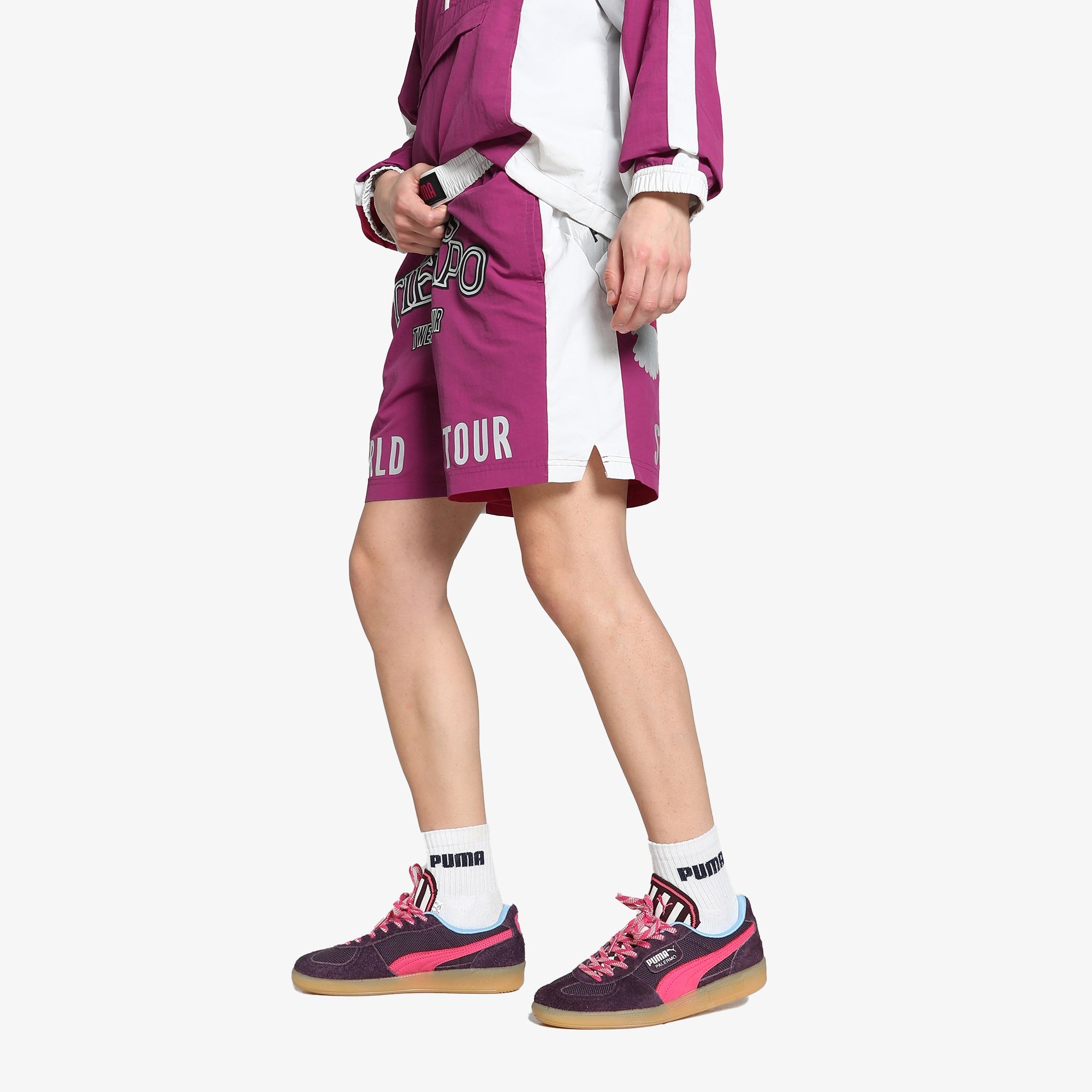 Puma | Mas Tiempo Relaxed Fit Shorts { Magenta Gleam