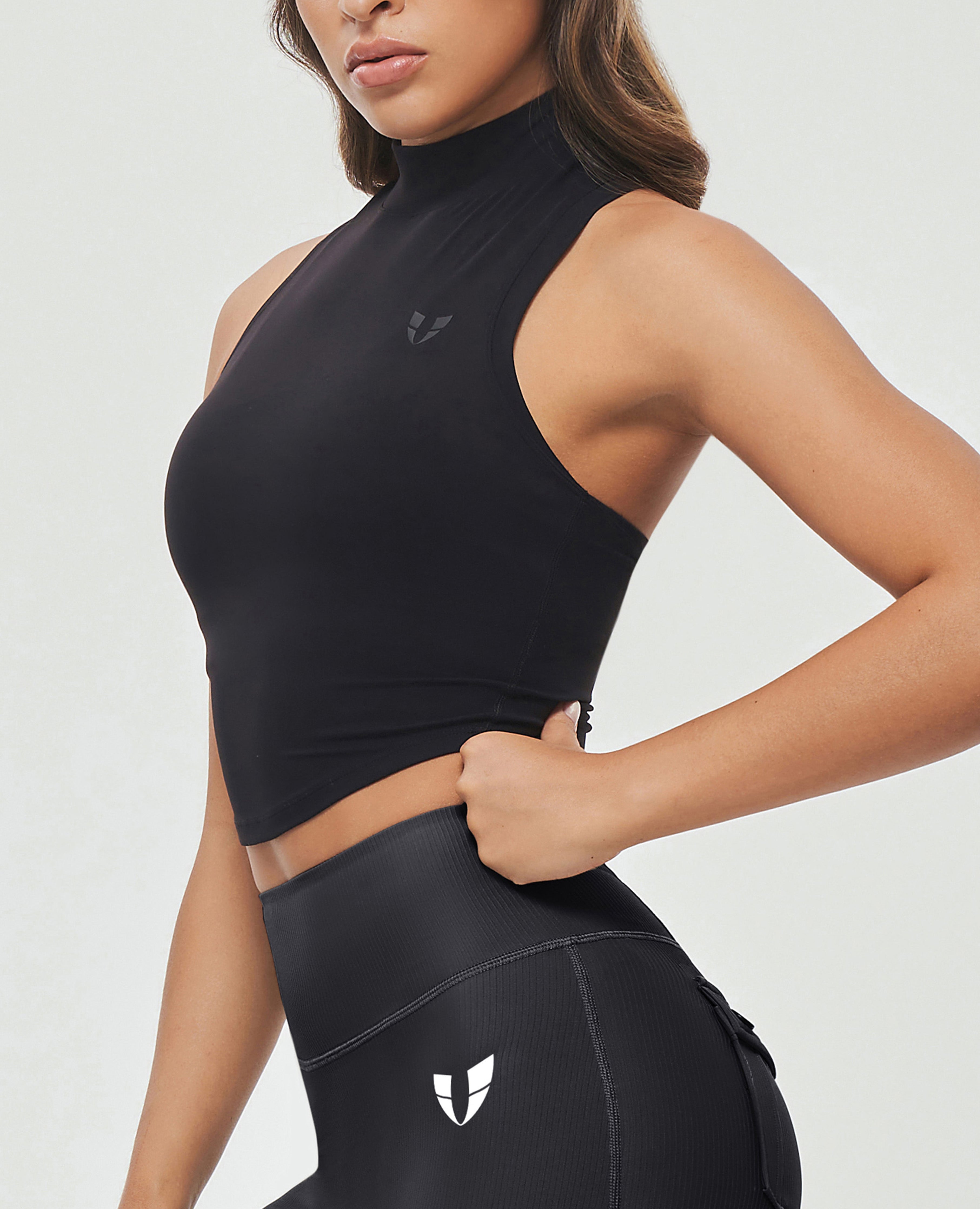FIRM ABS High Neck Athletic Tank - Black - view 3