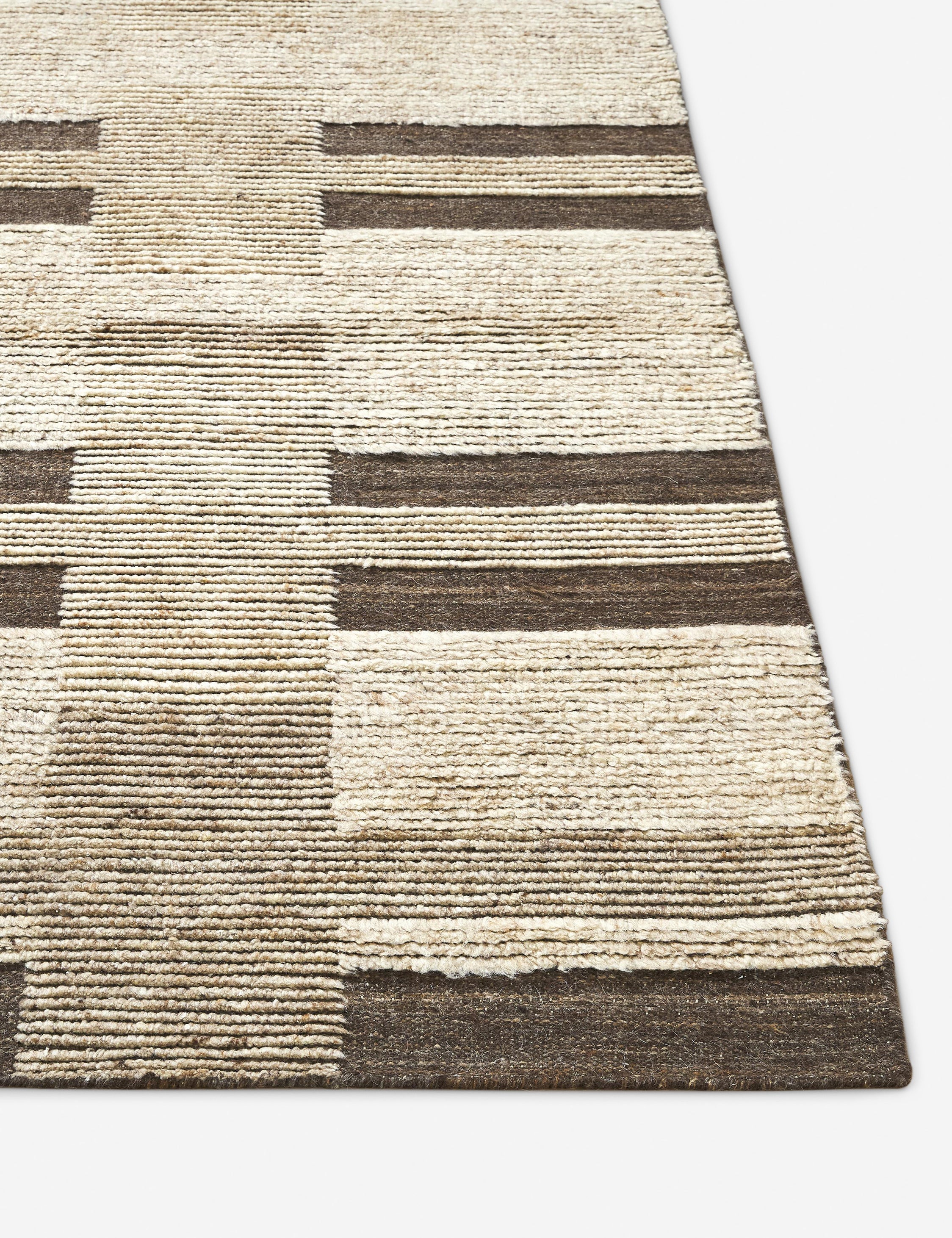 Lulu and Georgia Sedra Hand-Knotted Wool Rug – Brown and Beige - view 7