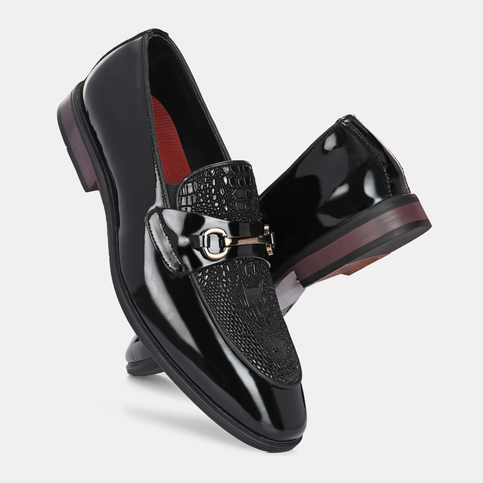Hand Engraved Loafers by Lafattio – Black