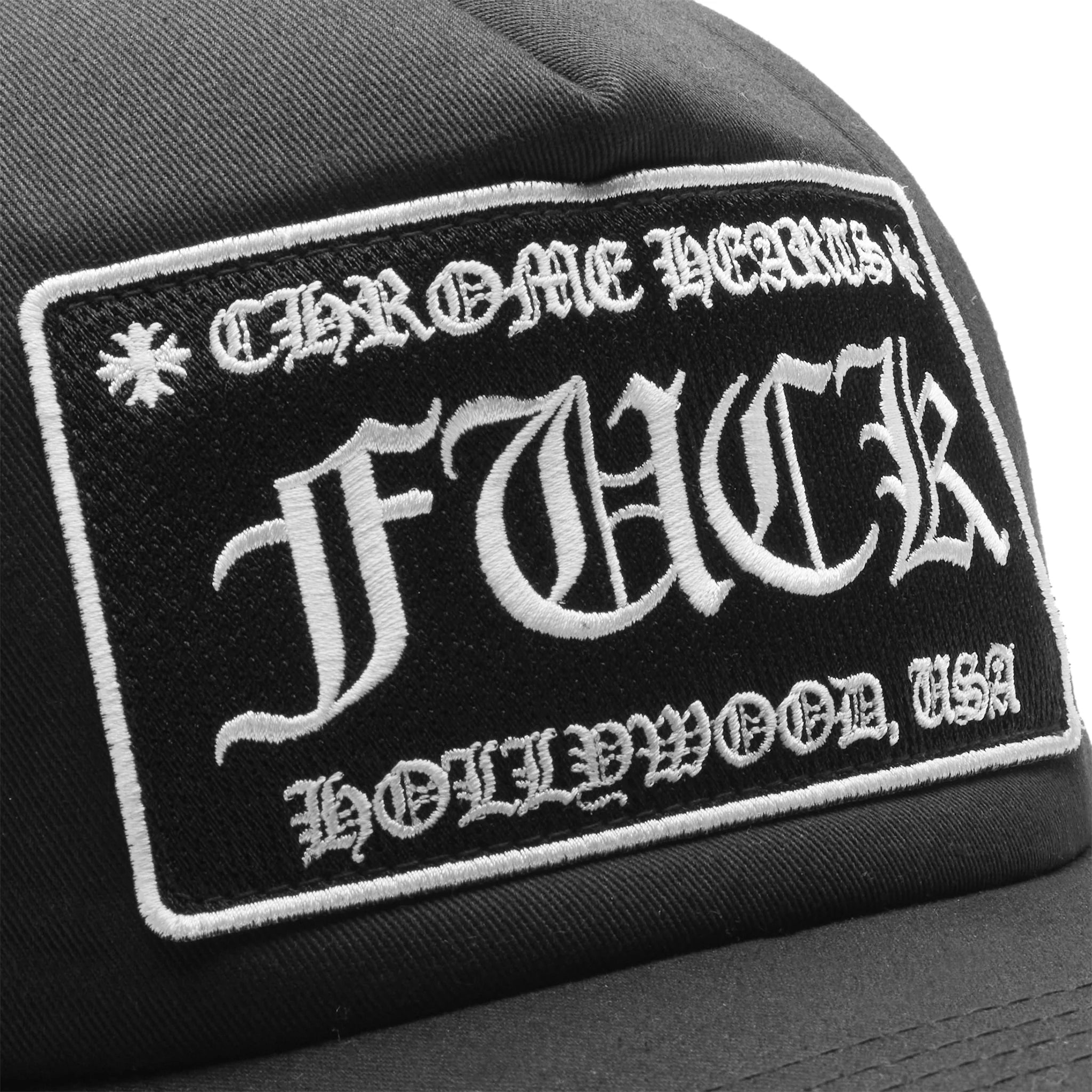 Chrome Hearts Fuck Hollywood Black Trucker Cap - view 3