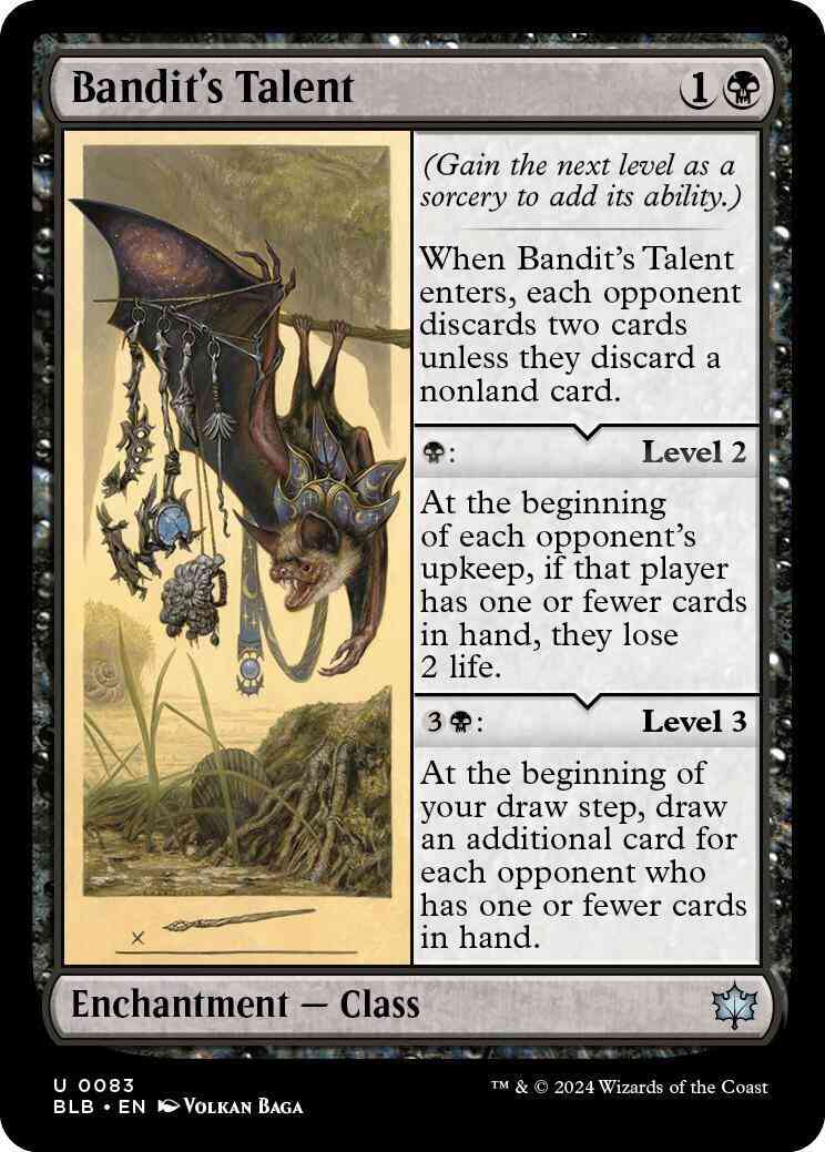 Talent 83 bloomburrow – Magic Bandit's Talent [83] [Bloomburrow] [Non-Foil]