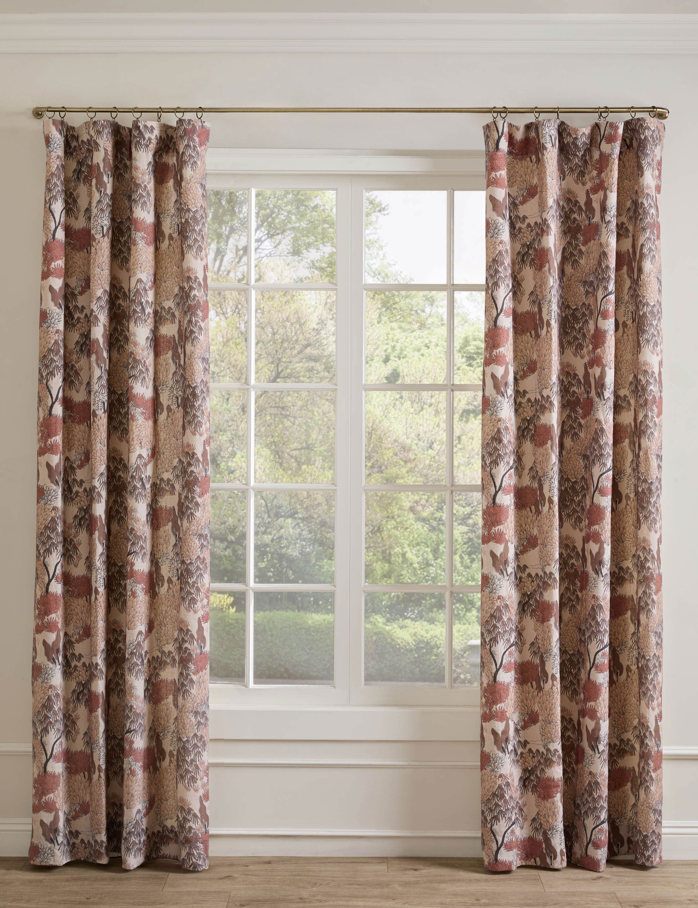 Lulu and Georgia Garden Walk Linen Curtain Panel by Sarah Sherman Samuel