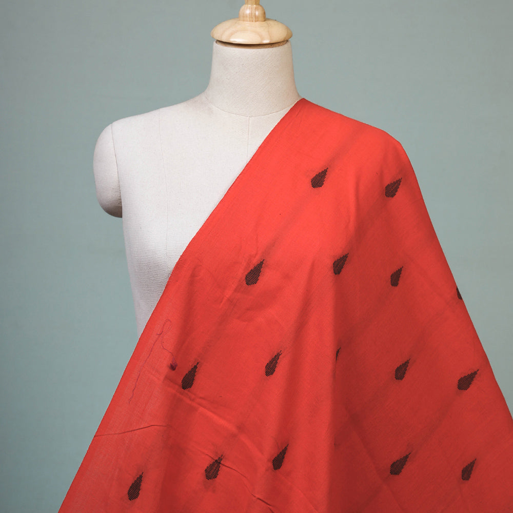 ITOKRI CRAFTS INITIATIVE Orange - South Prewashed Jacquard Cotton Fabric