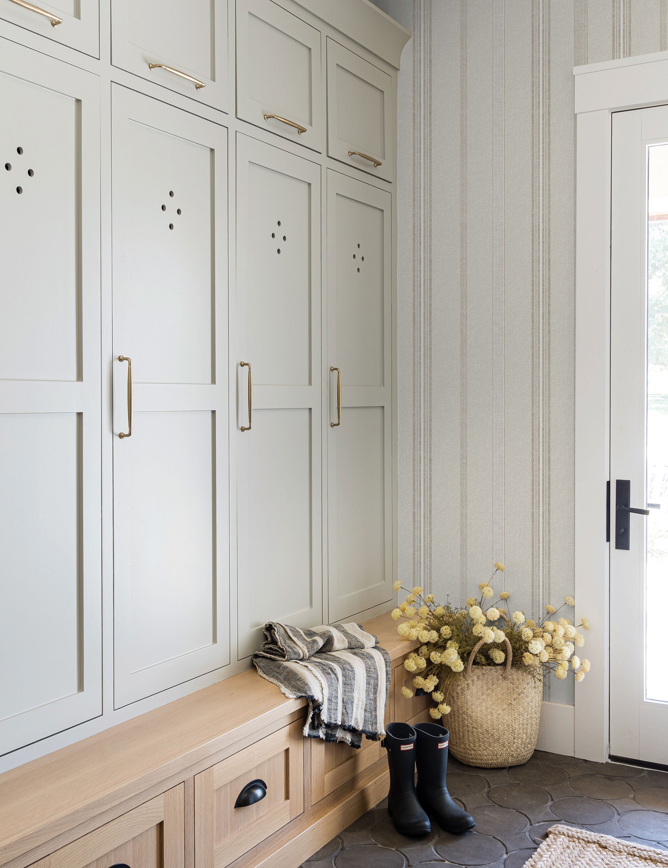 Lulu and Georgia Anatolia Stripe Textured Peel + Stick Wallpaper by Pure Salt - view 8