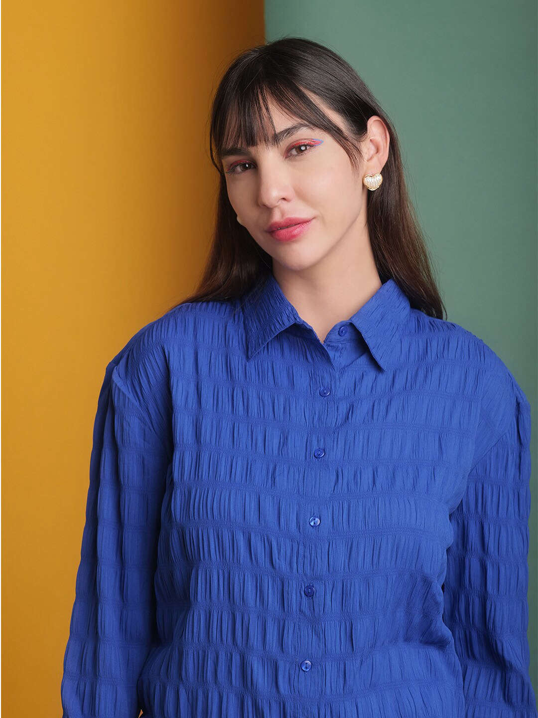 Freehand By The Indian Garage Co Women's Solid Oversized Fit Shirt - view 2